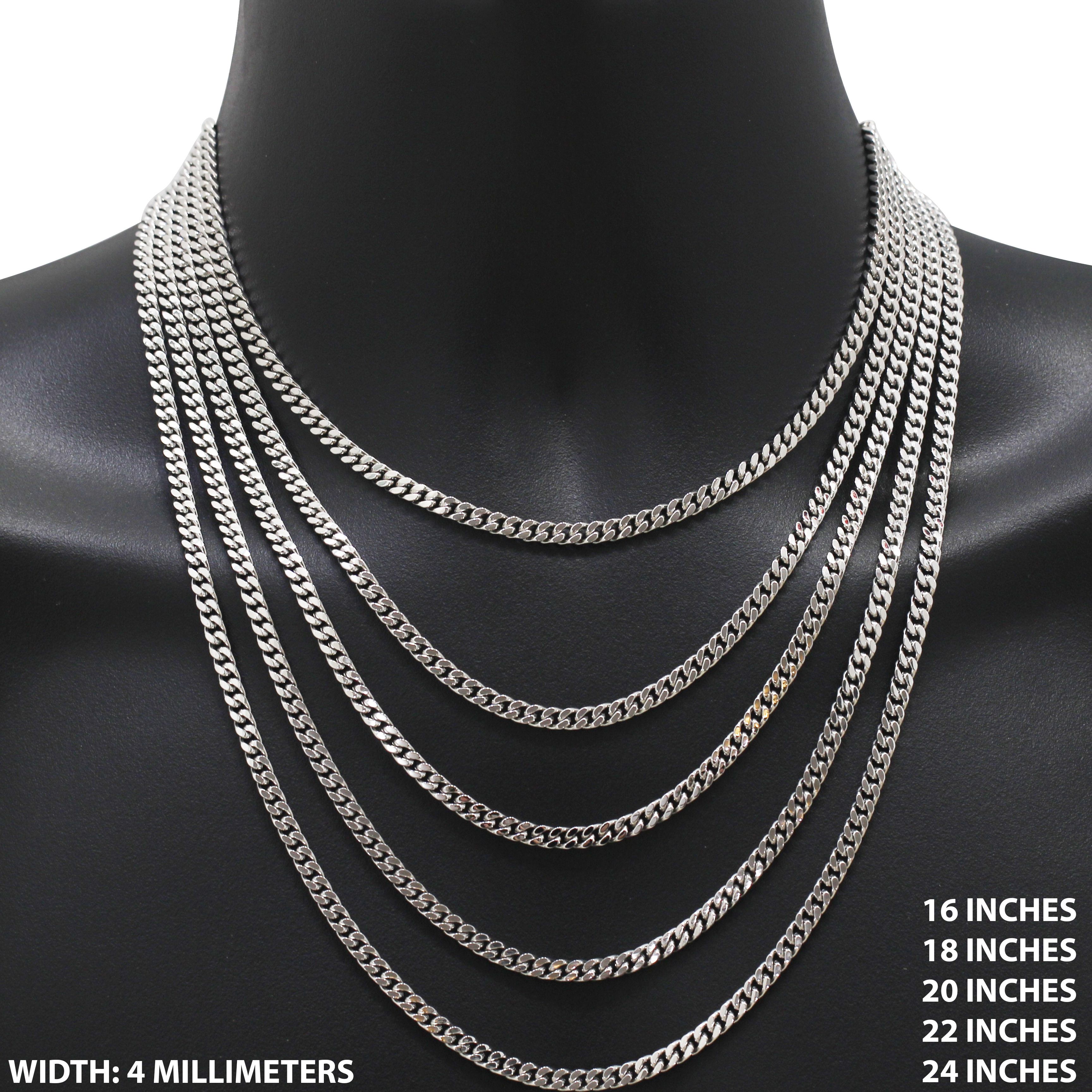 Other 316L Stainless Steel 4mm Miami Cuban Link Chain Necklace 24" Size ONE SIZE - 1 Thumbnail