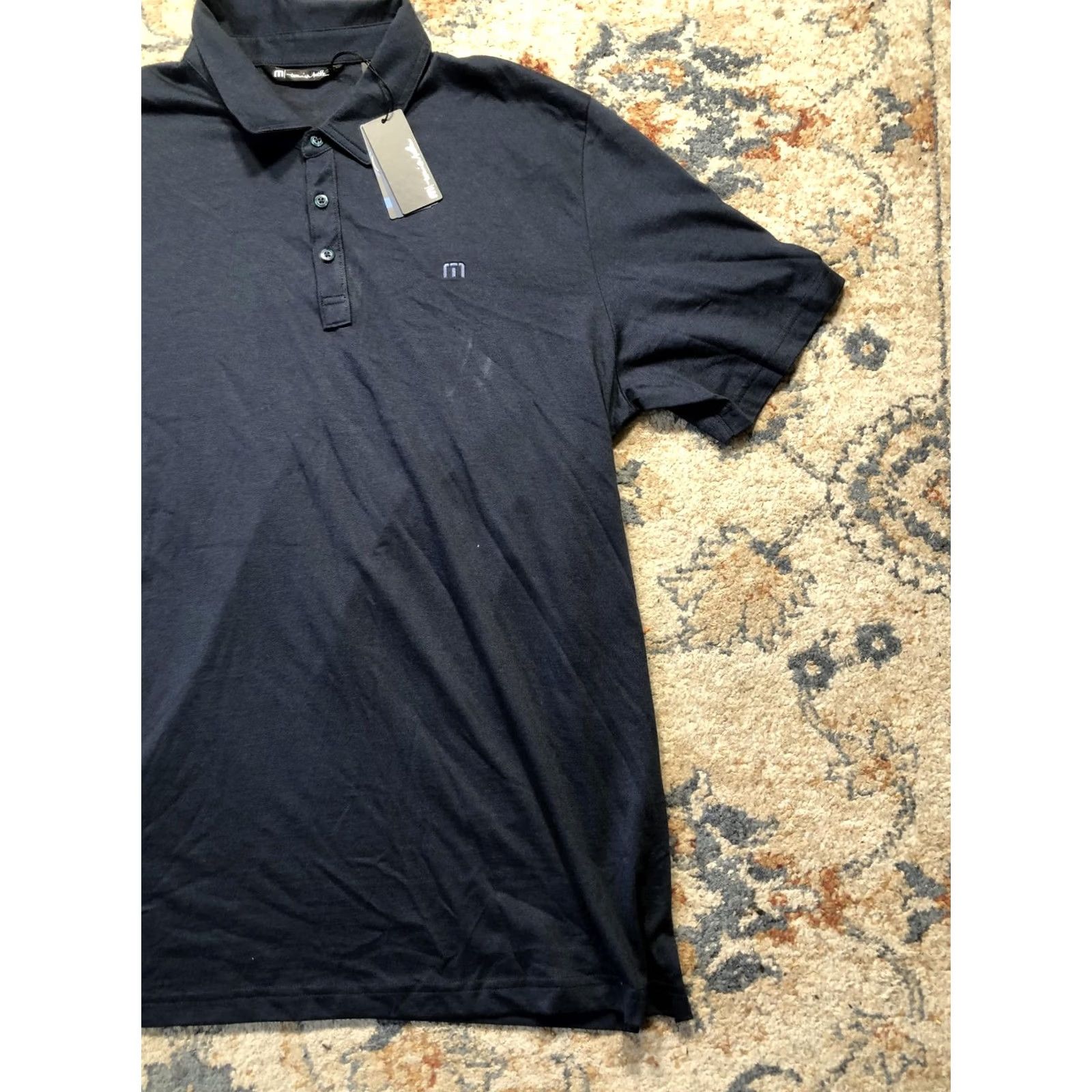 TravisMathew TravisMathew Polo Shirt Mens 2XL Navy Blue Golf Performance Short Sleeve Solid 2XL Mens Size US XXL / EU 58 / 5 - 4 Thumbnail