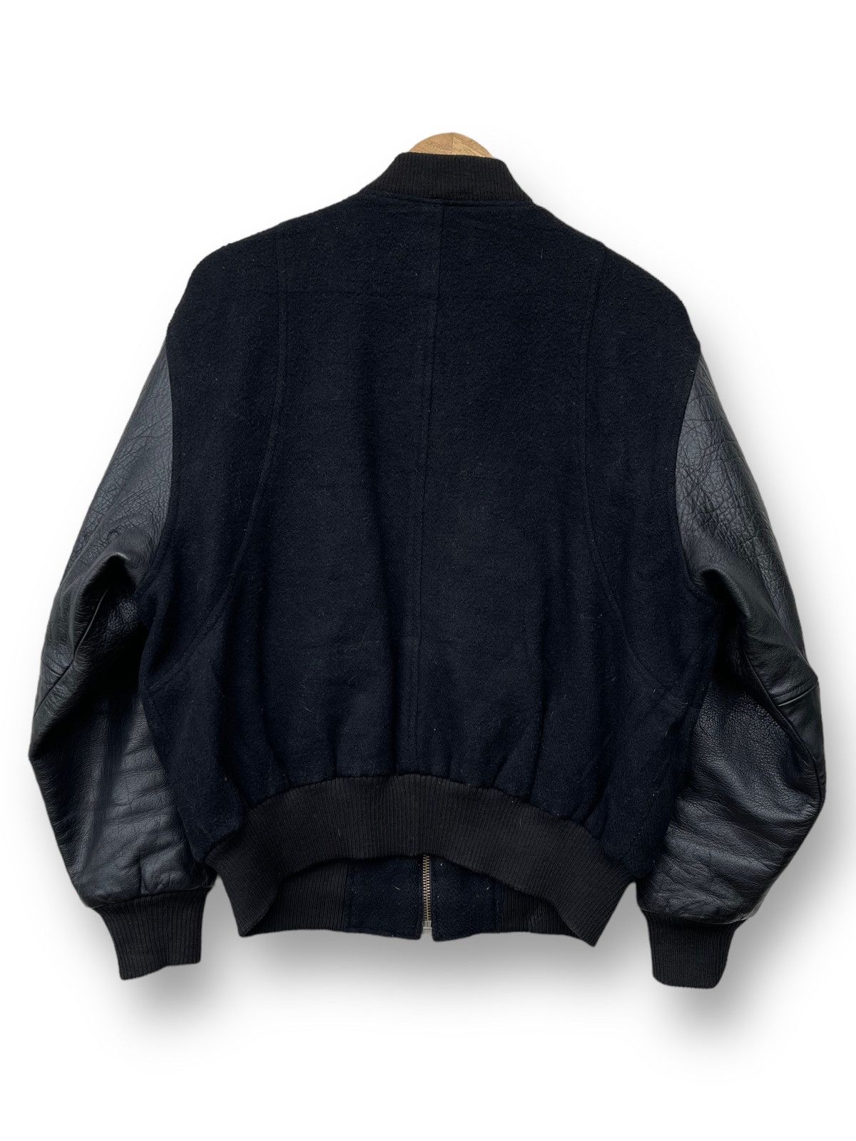Issey Miyake 🔥Vintage 80's Steam Boat Japan Leather Sleeve Bomber Jacket Size US M / EU 48-50 / 2 - 7 Thumbnail