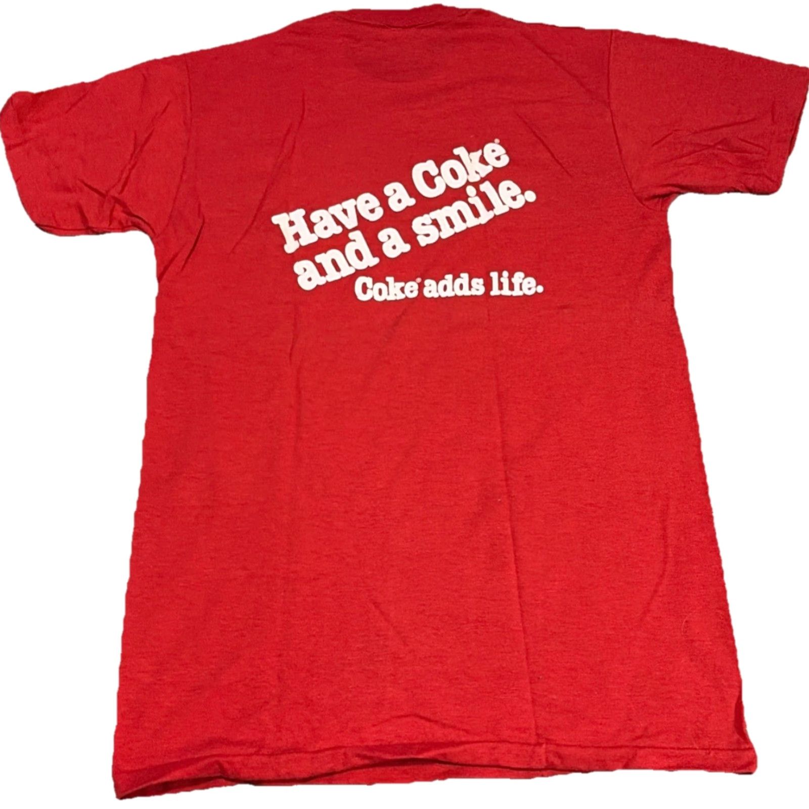Logo 7 VINTAGE Coca Cola Korea Korean Logo Red White T-Shirt Stedman M Unisex Adults Medium Logo 1970s Size US M / EU 48-50 / 2 - 2 Thumbnail