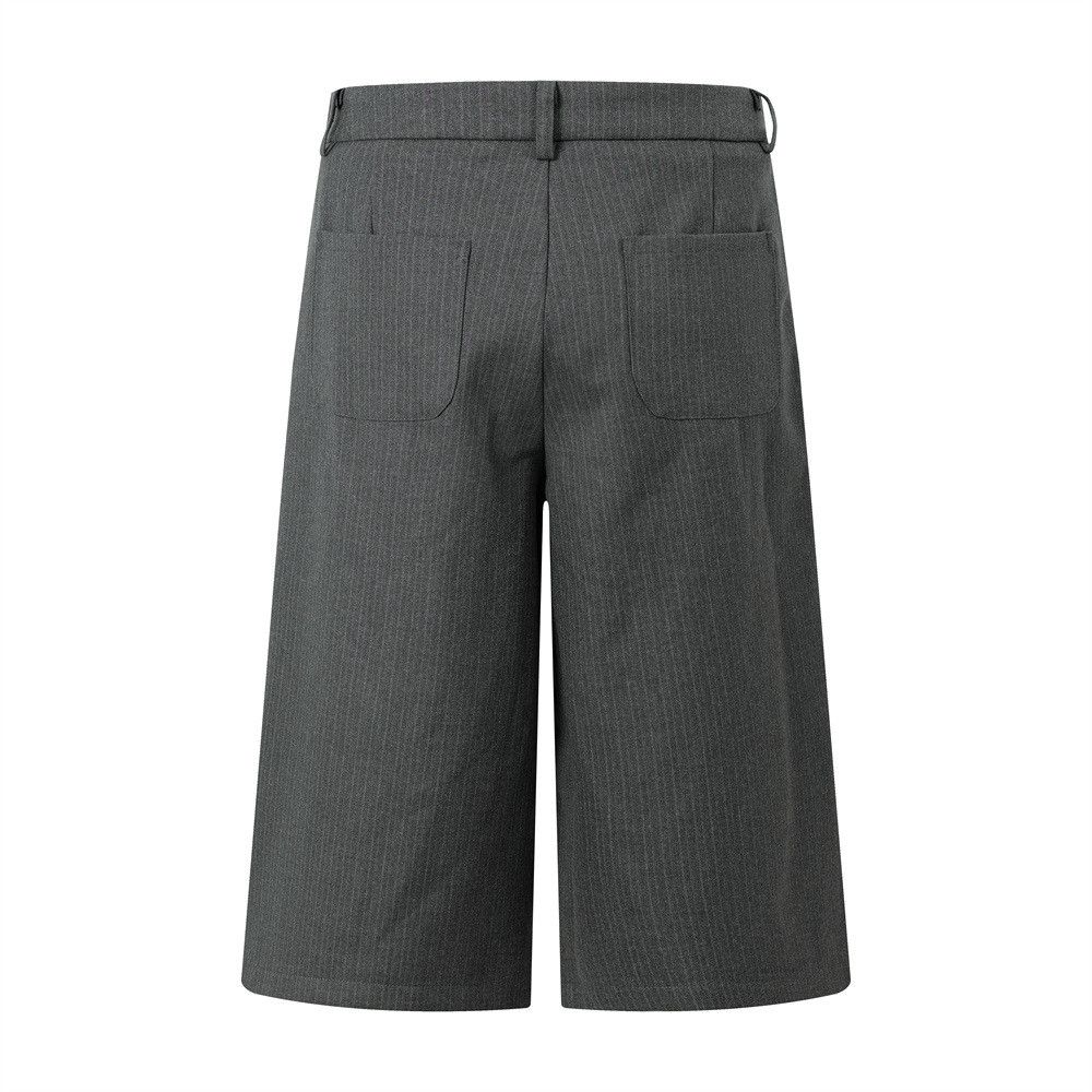 Japanese Brand Men's Vibe Streetwear Loose-Fit Wide-Leg Striped Shorts Size US 32 / EU 48 - 2 Thumbnail