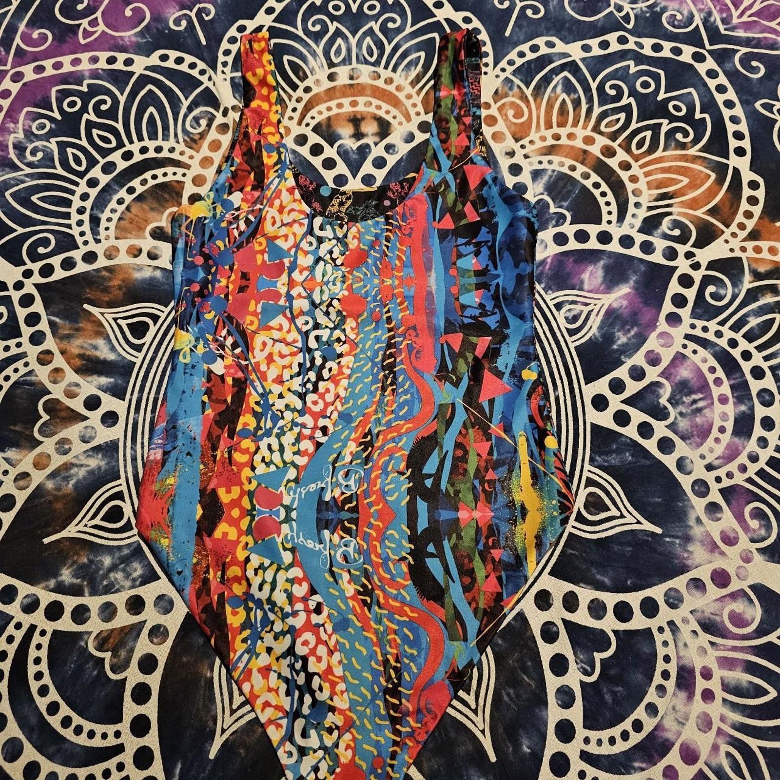 Designer Women's Multicolored Swimsuit-one-piece retro vibe Size ONE SIZE - 3 Thumbnail