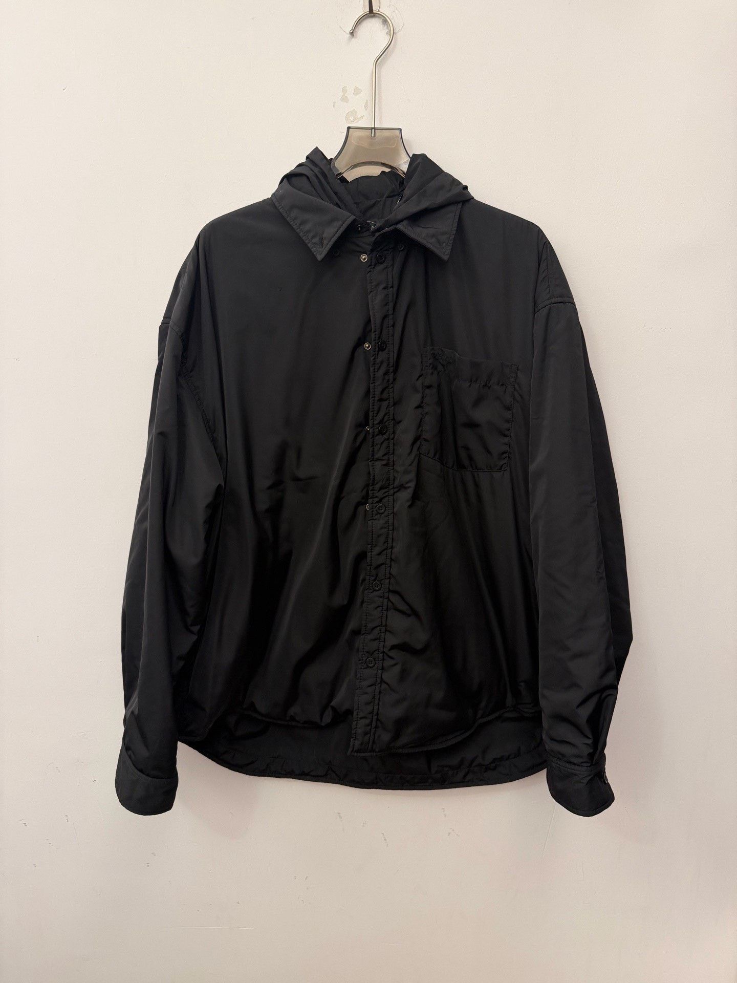 Balenciaga Balenciaga Black Padded Hooded Shirt Jacket Size 1 Size US S / EU 44-46 / 1 - 1 Thumbnail