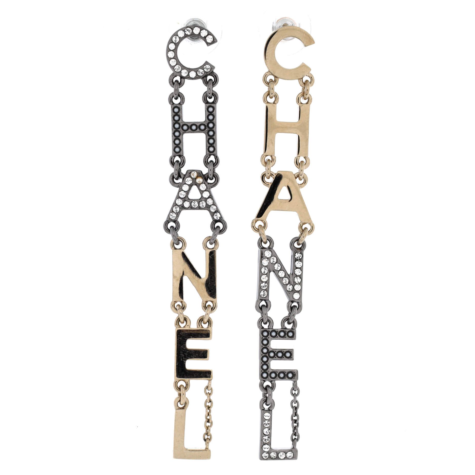 Chanel Logo Drop Earrings Size ONE SIZE - 1 Thumbnail