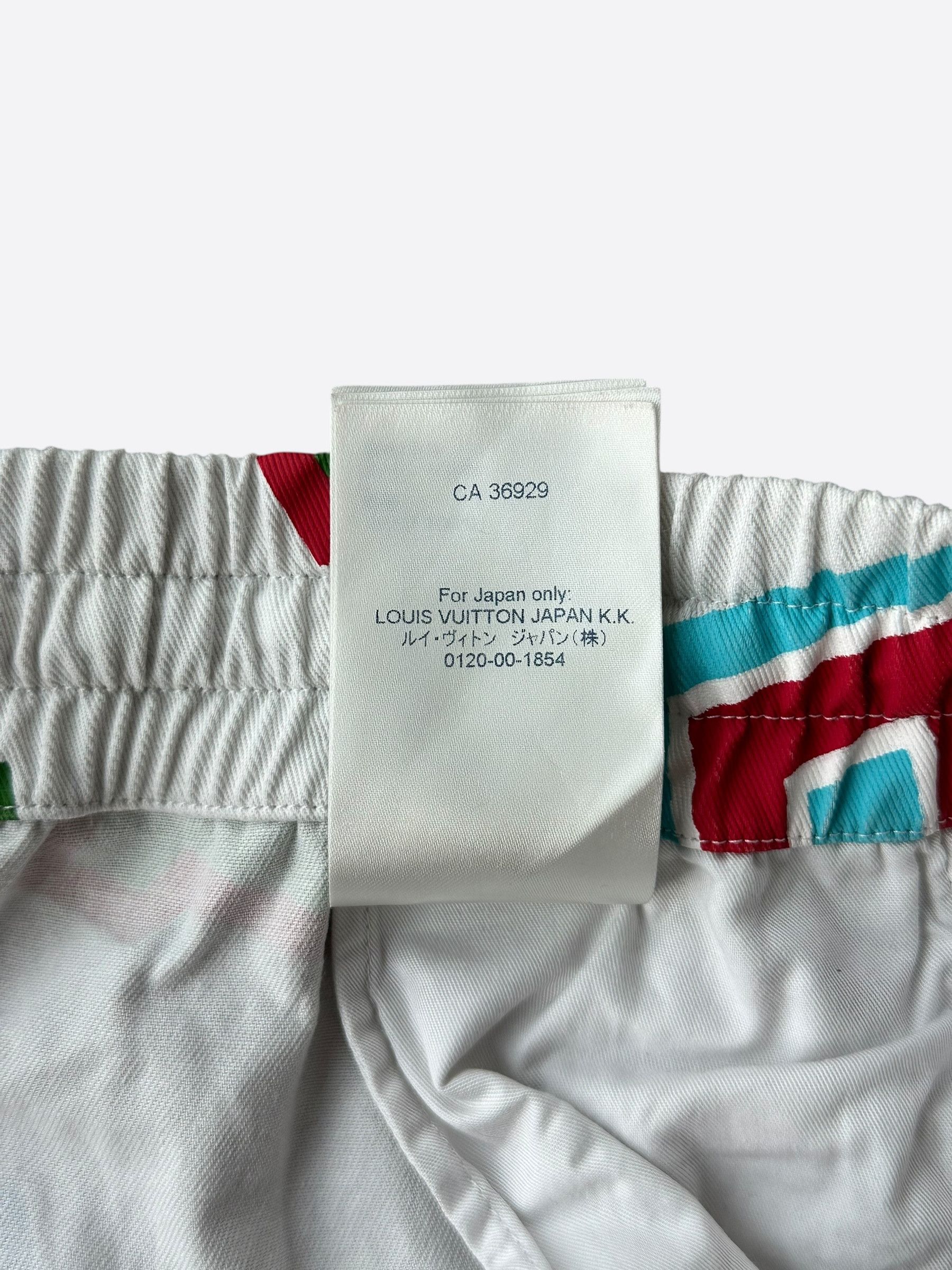 Louis Vuitton Louis Vuitton NBA White Multicolor Letter Shorts Size US 34 / EU 50 - 7 Thumbnail