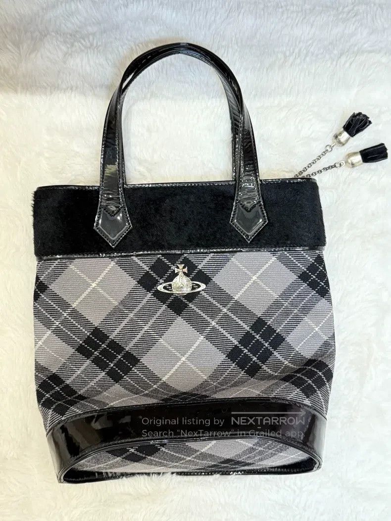 Vivienne Westwood Vivienne Westwood size os Horsehair Khaki Plaid Cylinder Ba Size ONE SIZE - 1 Thumbnail