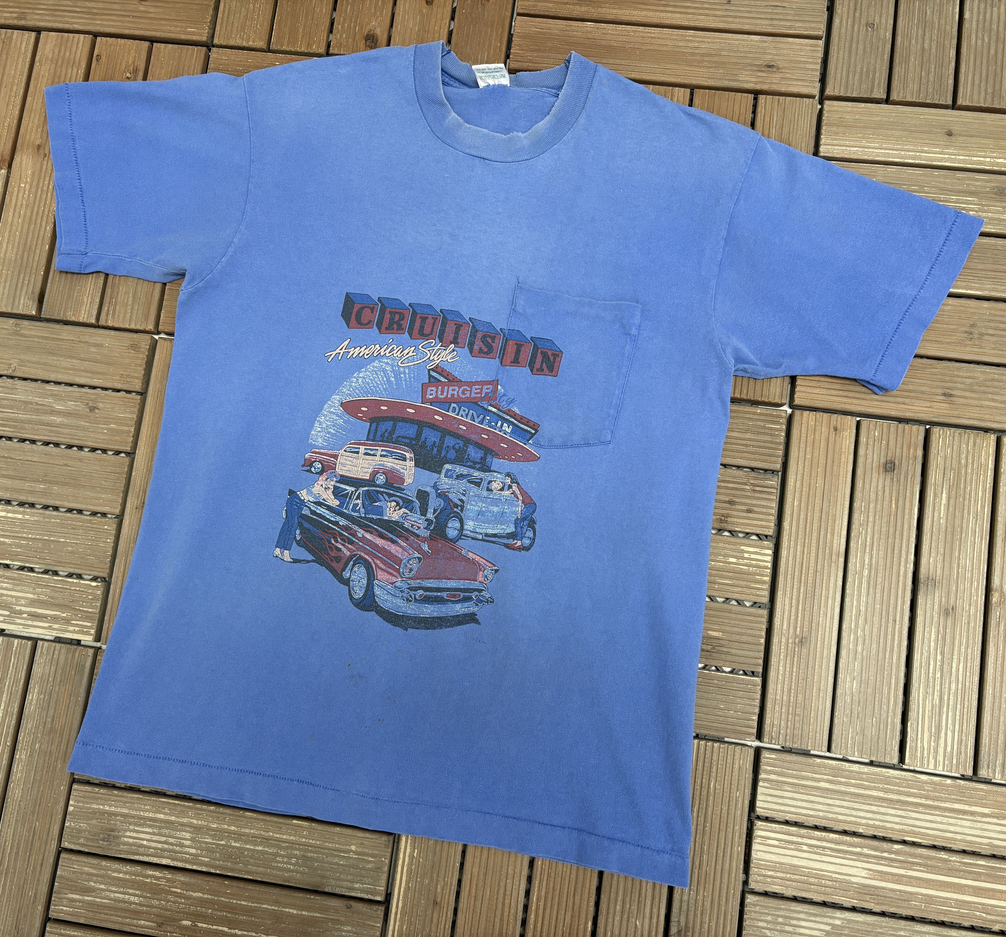 Vintage Cruisin' American Style Vintage Blue T-Shirt Tee Size US L / EU 52-54 / 3 - 2 Thumbnail
