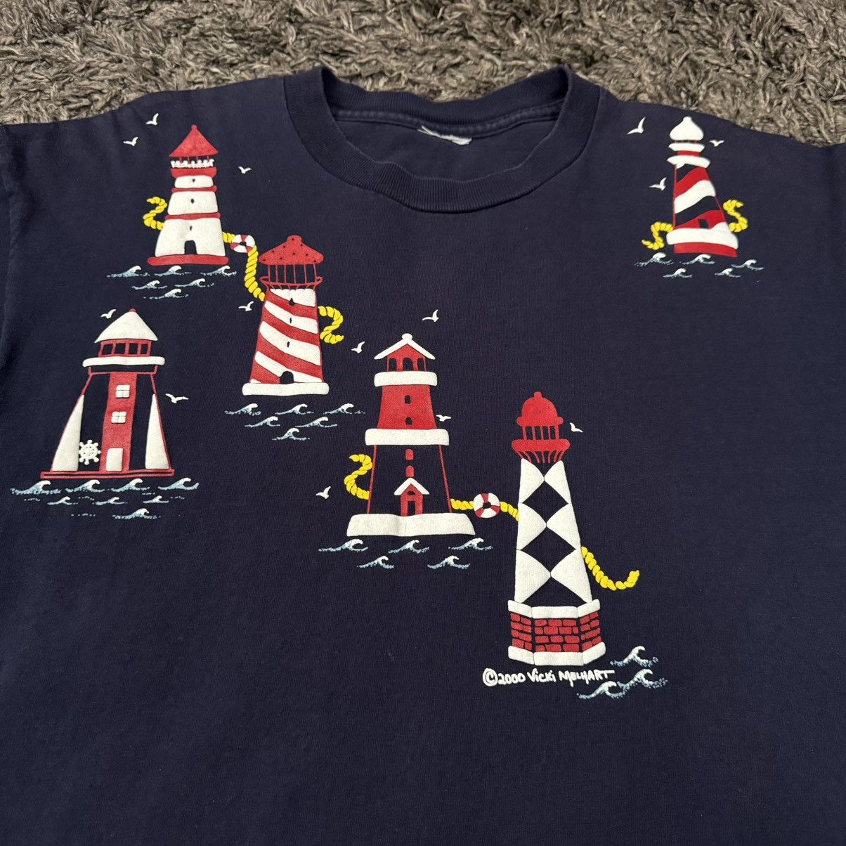 Other Lighthouse Ocean Art Tee by Vicki Melhart Size US L / EU 52-54 / 3 - 2 Thumbnail