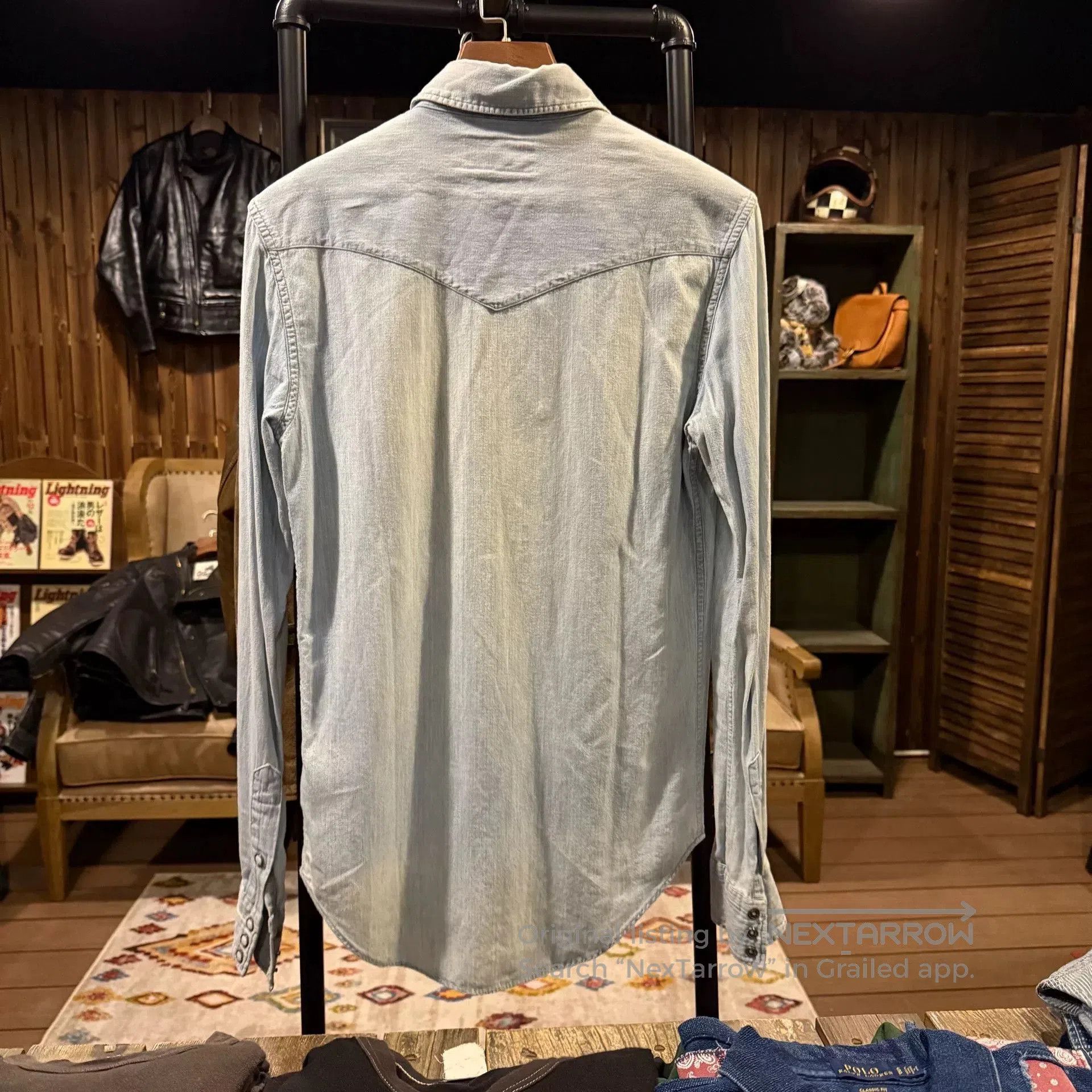 RRL Ralph Lauren RRL Light Blue Denim Shirt. Size US XS / EU 42 / 0 - 2 Thumbnail