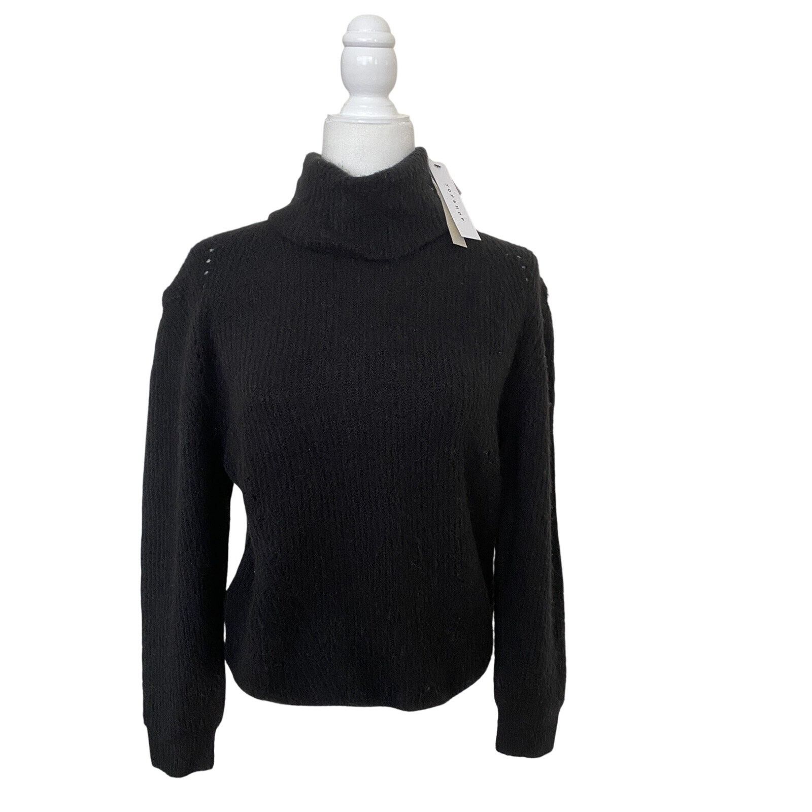 Topshop Topshop cropped knited sweater in black women size S A003078 Size S / US 4 / IT 40 - 3 Thumbnail