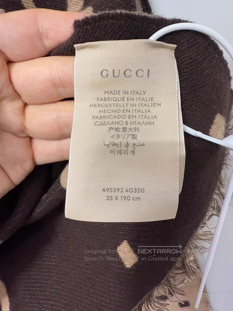 Gucci Gucci Full printed cashmere scarf Size ONE SIZE - 5 Thumbnail