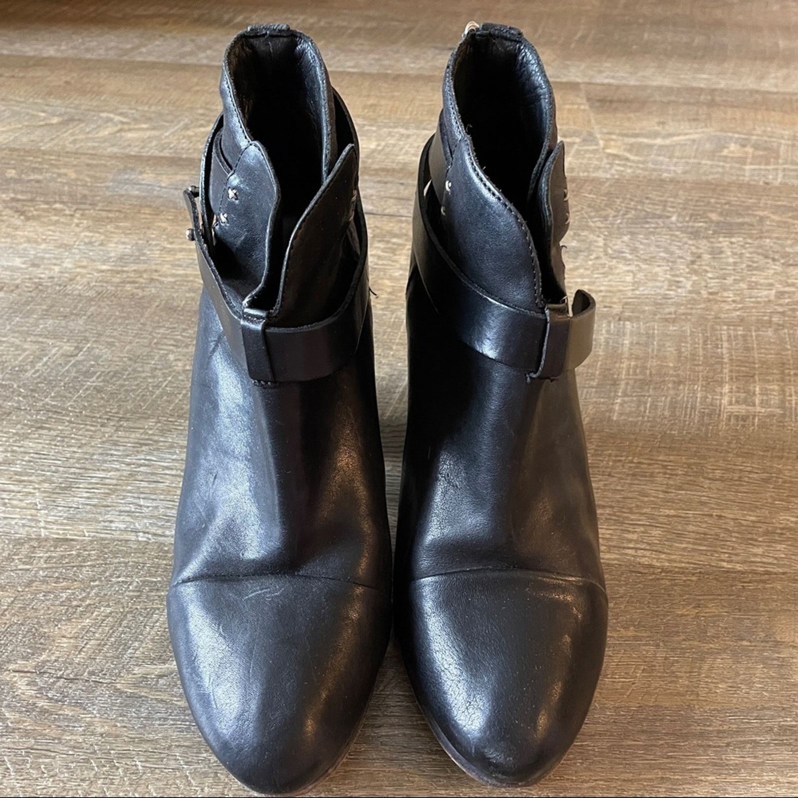 Rag & Bone Rag & Bone Harrow Black Leather Ankle Boots Sz 40 Size US 10 / IT 40 - 5 Thumbnail