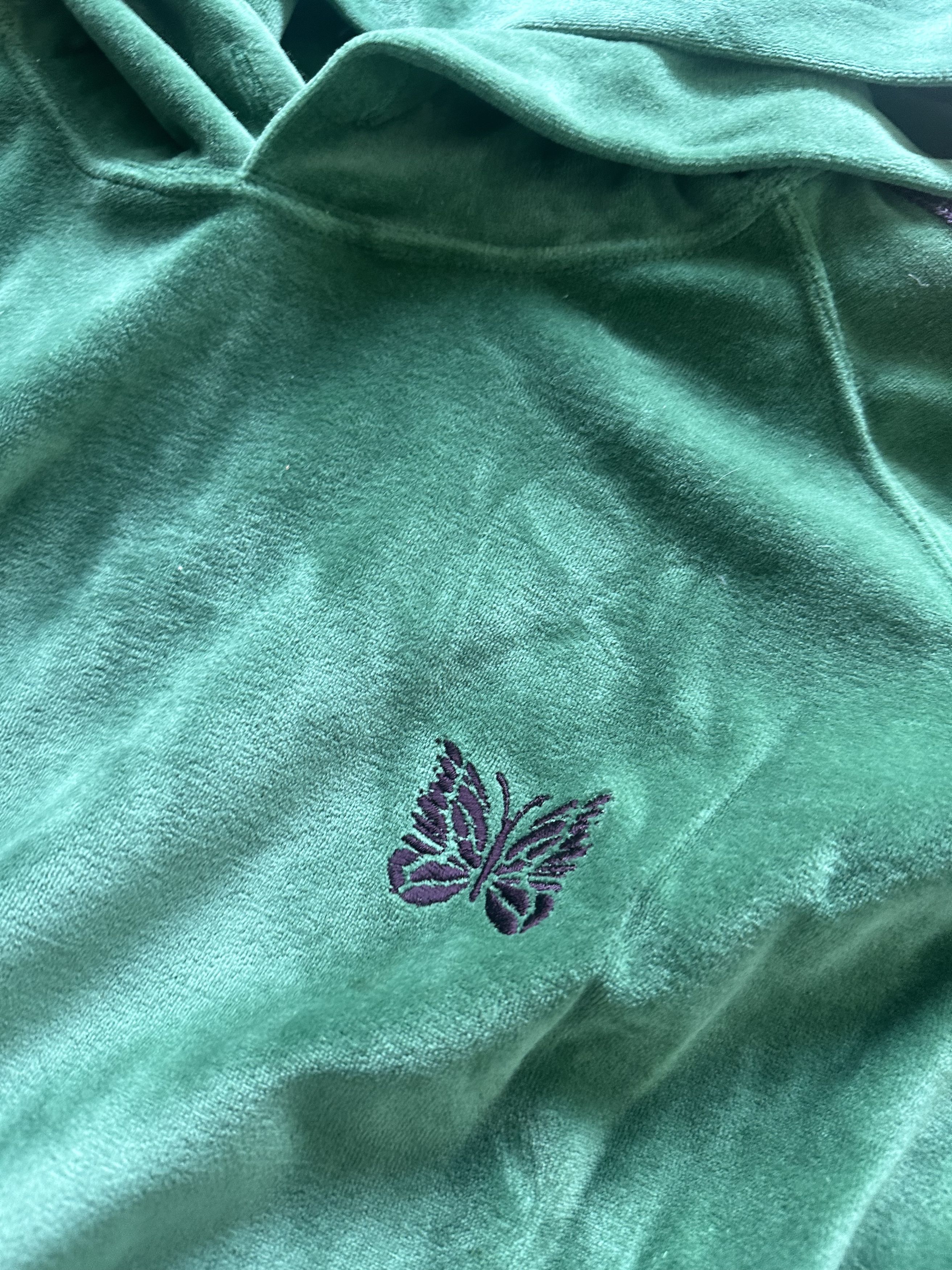 Needles Needles Velour Track Hoodie Green/Purple - Size M Size US M / EU 48-50 / 2 - 2 Thumbnail