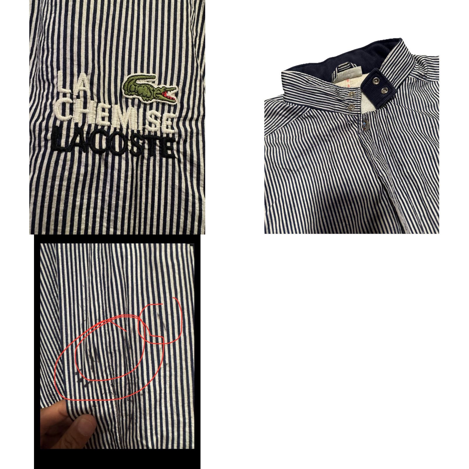 Lacoste VINTAGE Lacoste LA Chemise Striped Satin Bomber Jacket Mens Size S Blue 90s Sports Full Zip Rare Size US S / EU 44-46 / 1 - 11 Thumbnail