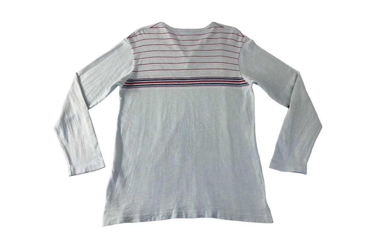 Hang Ten × Japanese Brand Vintage Hang Ten Half Button Design Striped Long Sleeve Size US M / EU 48-50 / 2 - 2 Thumbnail