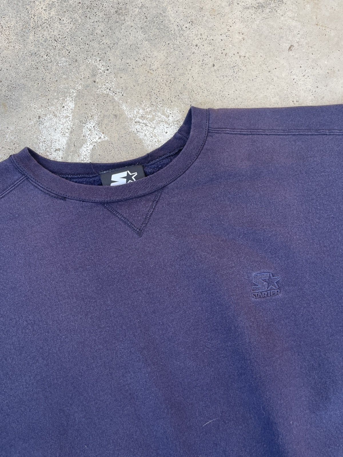 Starter × Vintage Vintage Y2K Faded Navy Starter Crewneck Size US XL / EU 56 / 4 - 6 Thumbnail
