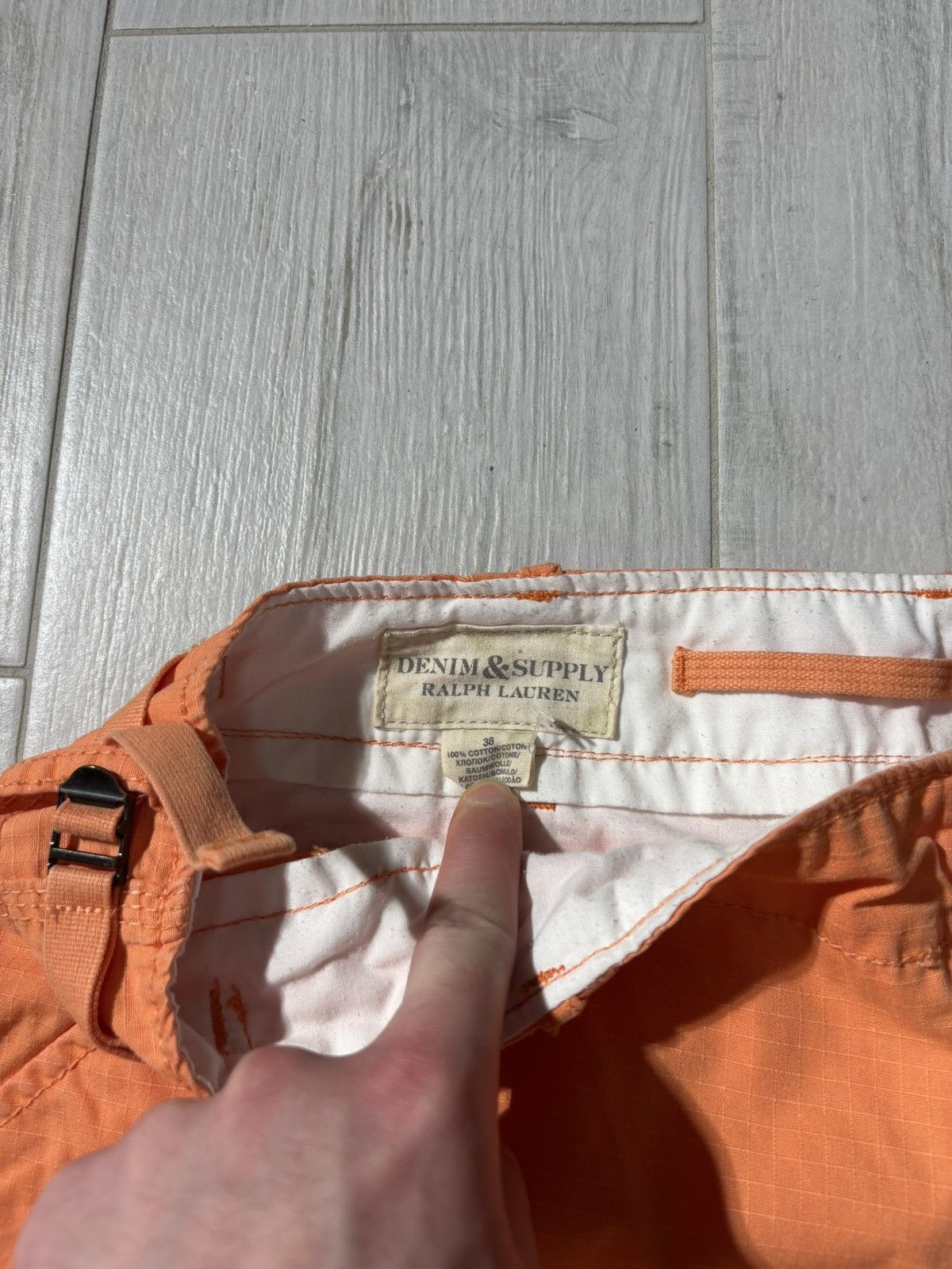Denim & Supply Ralph Lauren Denim Supply Ralph Lauren Cargo Shorts Peach Colour Size US 38 / EU 54 - 7 Thumbnail