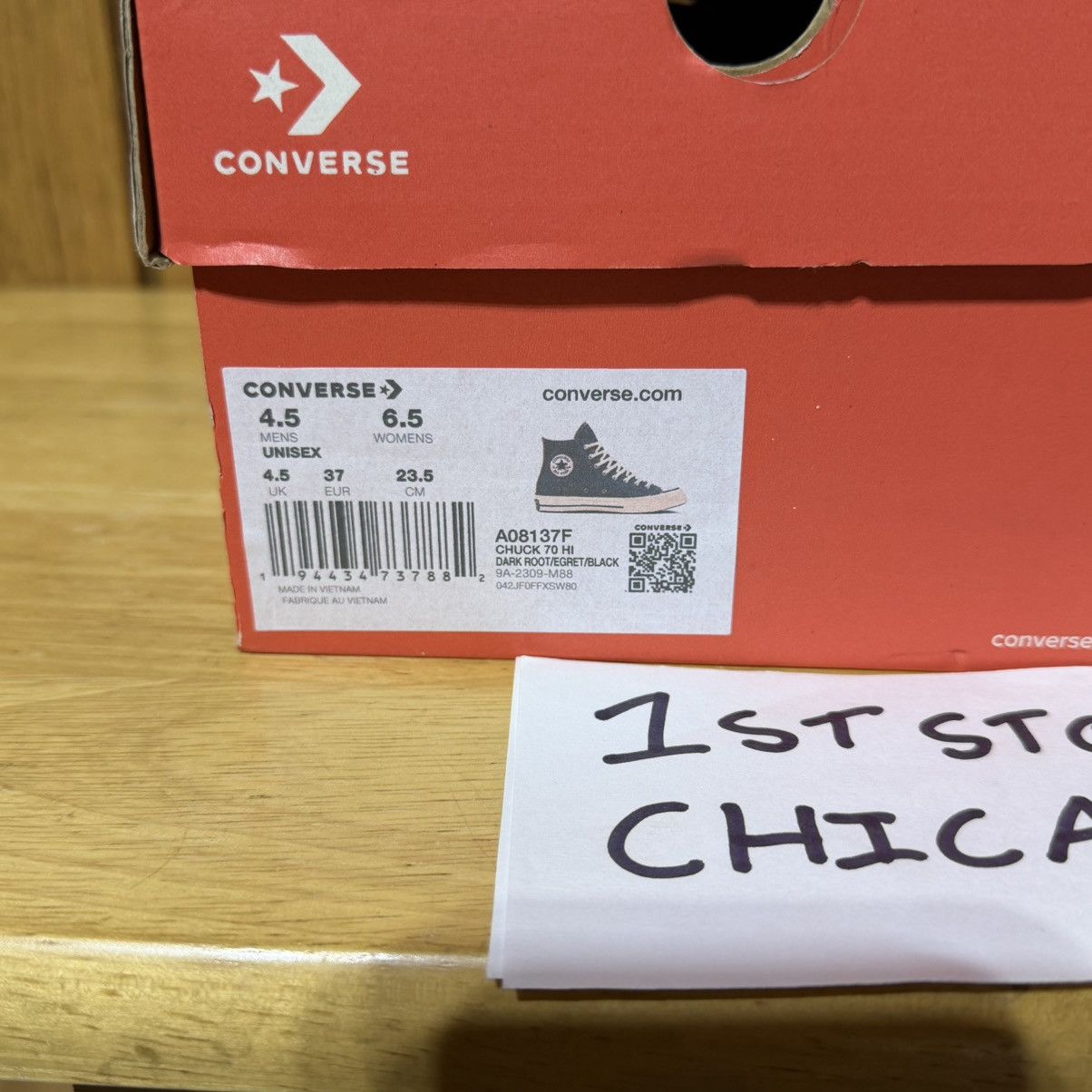Converse Converse Chuck 70 Hi Dark Root Brown Egret A08137F 6.5 NEW Size US 6.5 / IT 36.5 - 8 Thumbnail