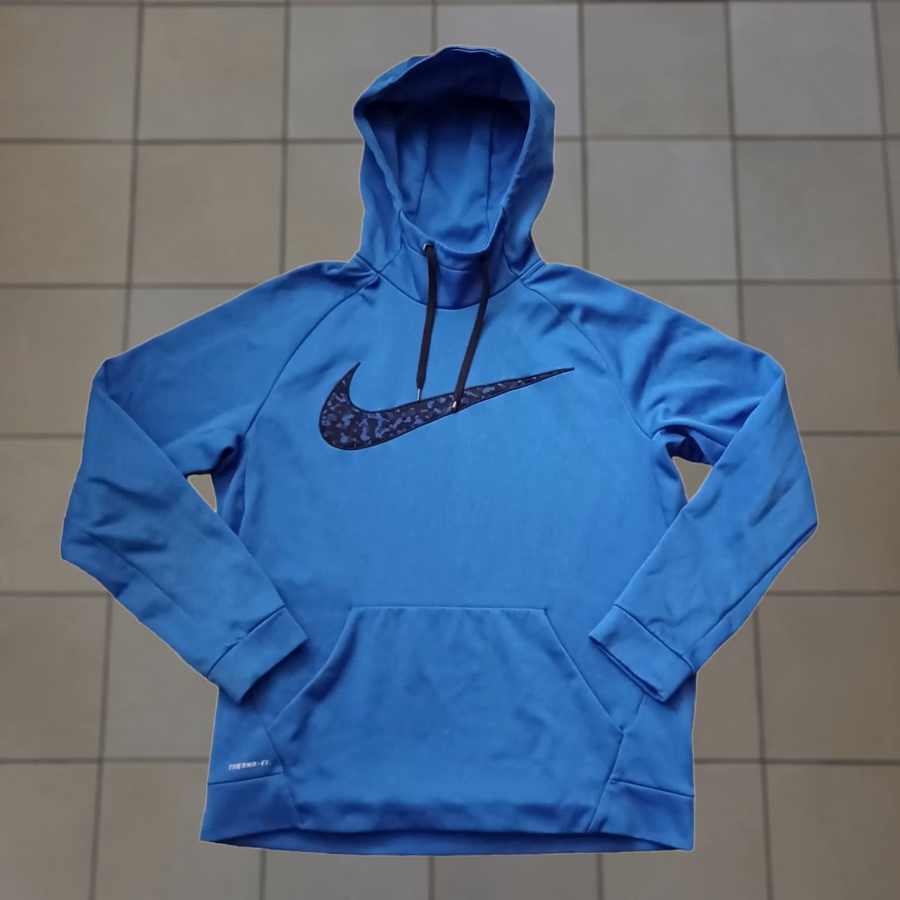 Nike Nike Hoodie Mens Large Blue Therma Fit Pull Over Long Sleeve Swoosh Logo Regular Fit Size US L / EU 52-54 / 3 - 1 Thumbnail