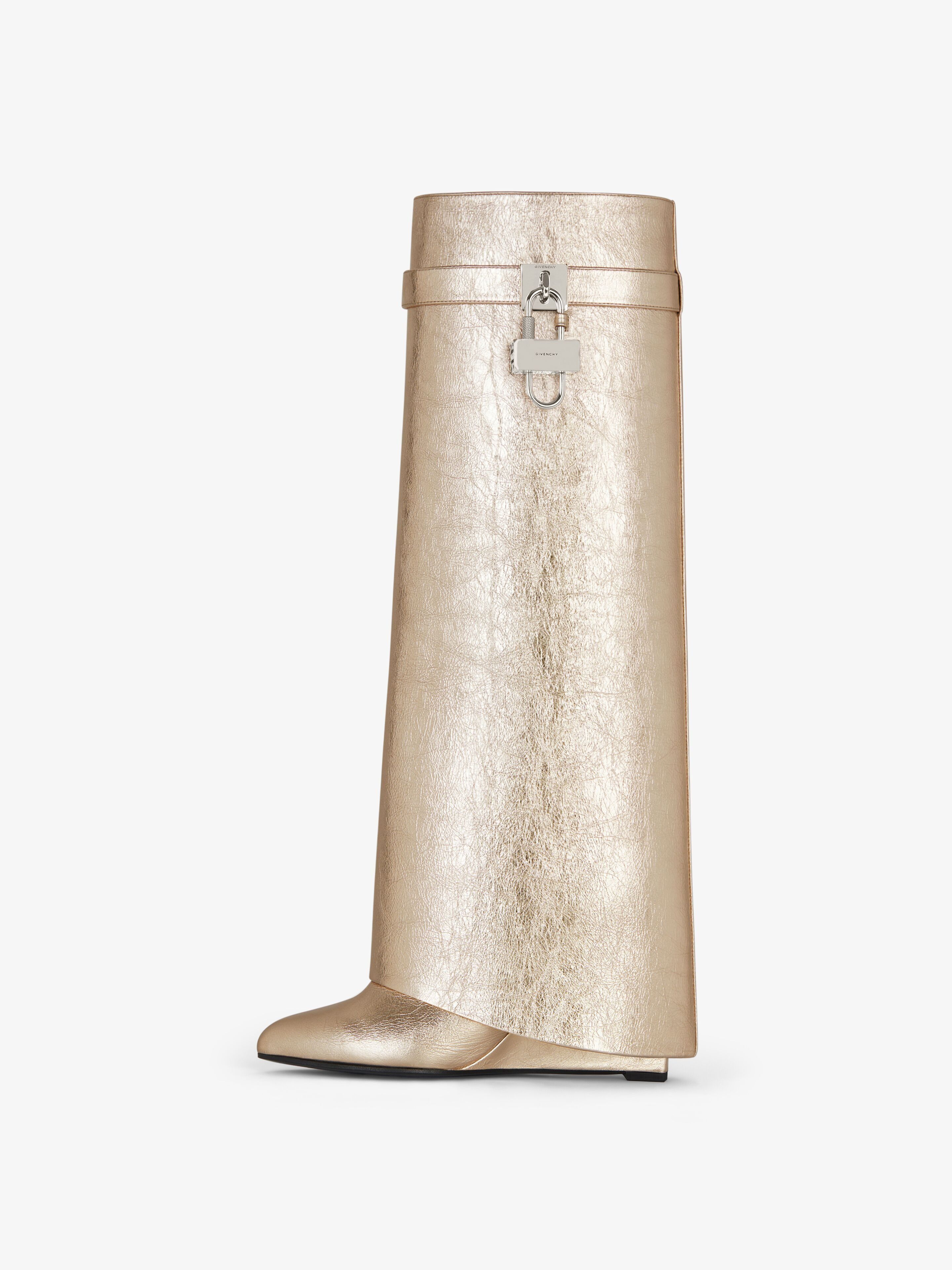 Givenchy o1srvl11e0525 Shark Lock Pant Boots 90mm in Dusty Golden Size US 10 / IT 40 - 4 Thumbnail