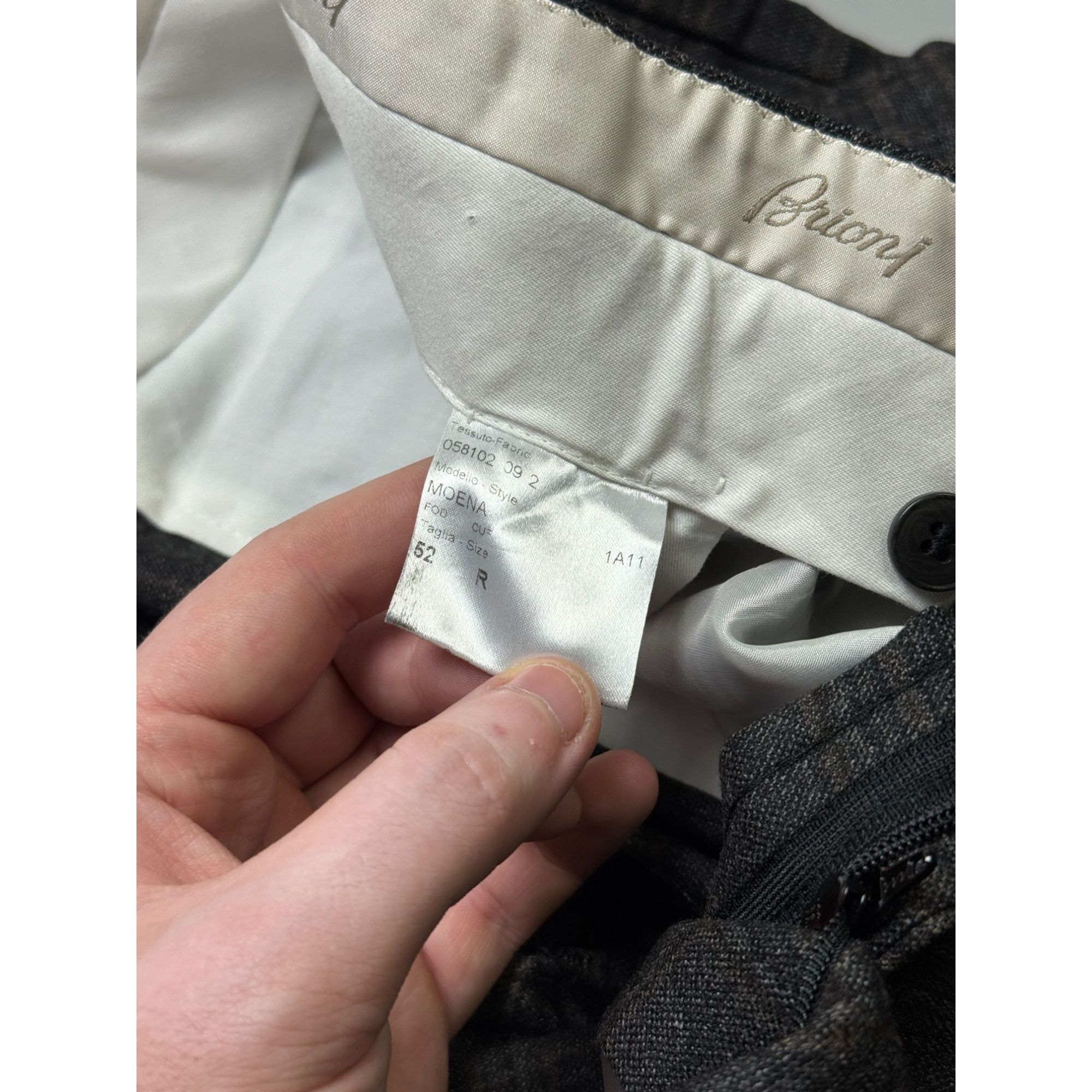 Brioni Brioni Moena Slim Fit Checkered Wool Trousers Pants (Y1145) Size US 36 / EU 52 - 7 Thumbnail