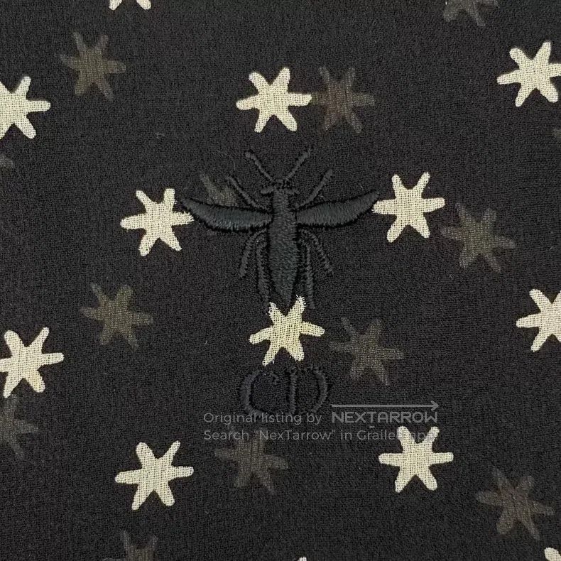 Dior Dior Black polka dot bee embroidery mulberry silk round ne Size XS / US 0-2 / IT 36-38 - 5 Thumbnail