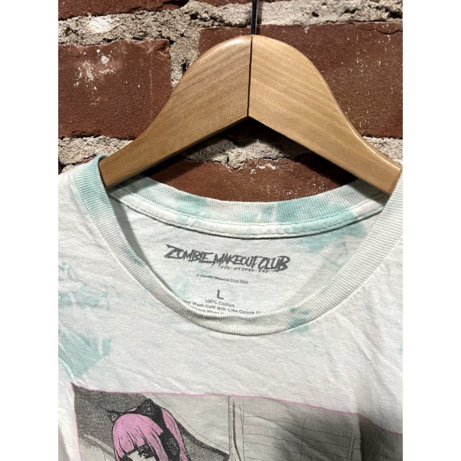 Vintage Zombie Makeout Club Mens T-Shirt Short Sleeve Graphic Shirt Blue L Size Large Size US L / EU 52-54 / 3 - 3 Thumbnail