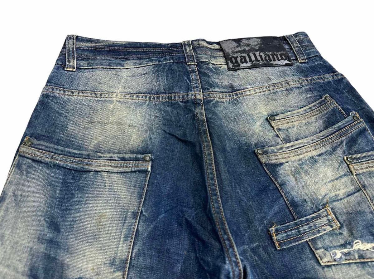 🔥Y2K Archived Galliano Gimmick Pocket Distressed Denim