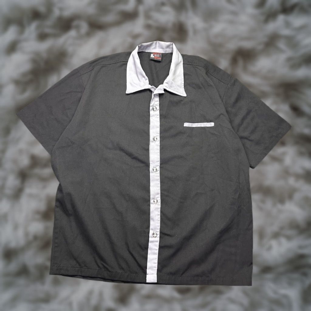 Vintage VINTAGE Daddy-O's Classic Threads Mens XL Bowling Shirt Black Gray USA Made Size US XL / EU 56 / 4 - 1 Thumbnail