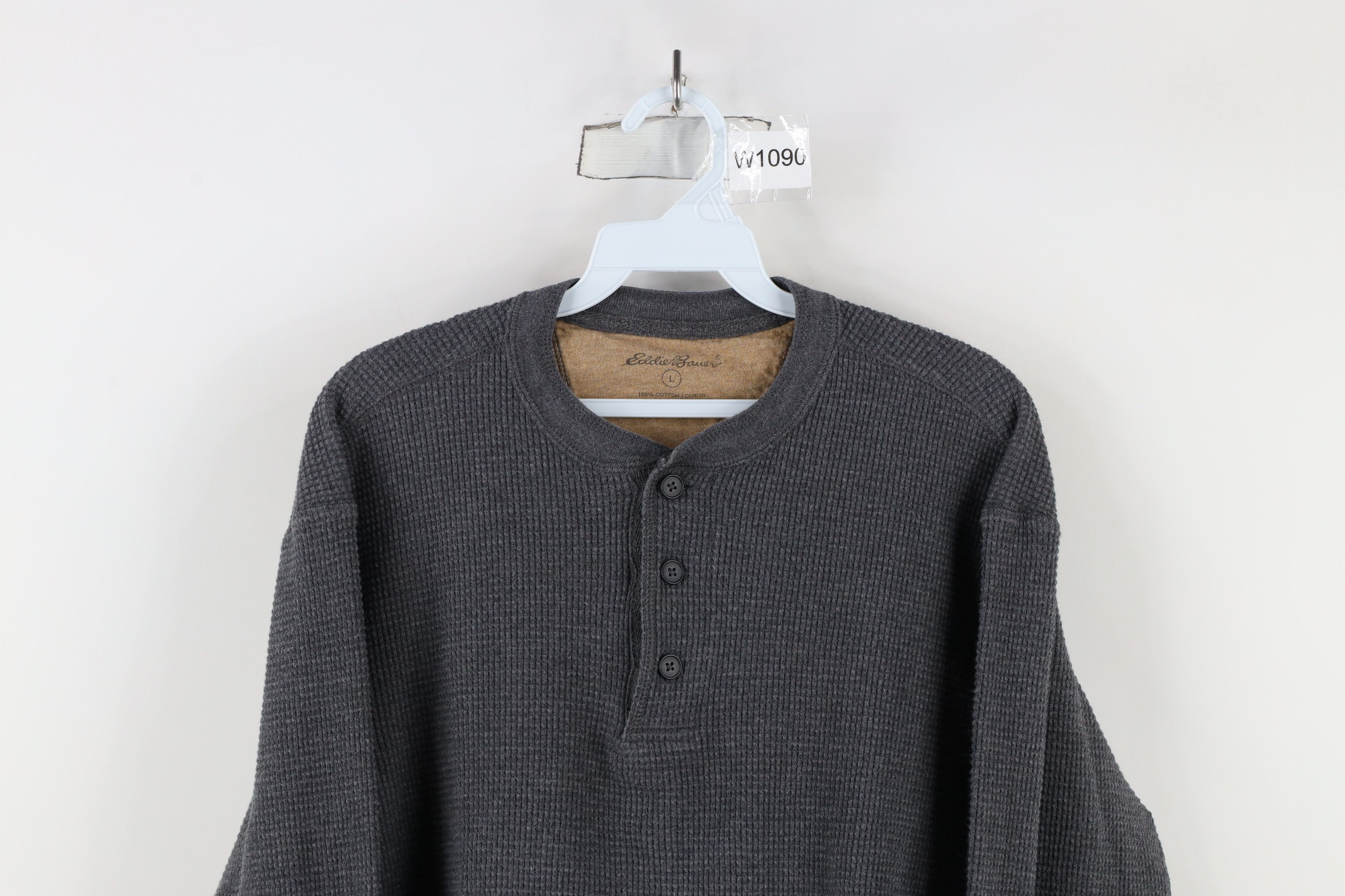 Eddie Bauer Vintage Eddie Bauer Waffle Knit Long Sleeve Henley T-Shirt Size US L / EU 52-54 / 3 - 2 Thumbnail