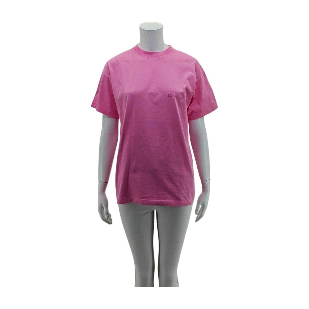 Balenciaga Balenciaga Pink Cotton Logo T-Shirt XXS Size XXS / US 00 / IT 34 - 1 Thumbnail