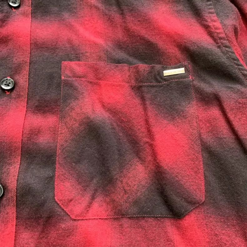 Amiri Amiri Red Destroyed Fringe Plaid Shirt Jacket Size US M / EU 48-50 / 2 - 8 Thumbnail