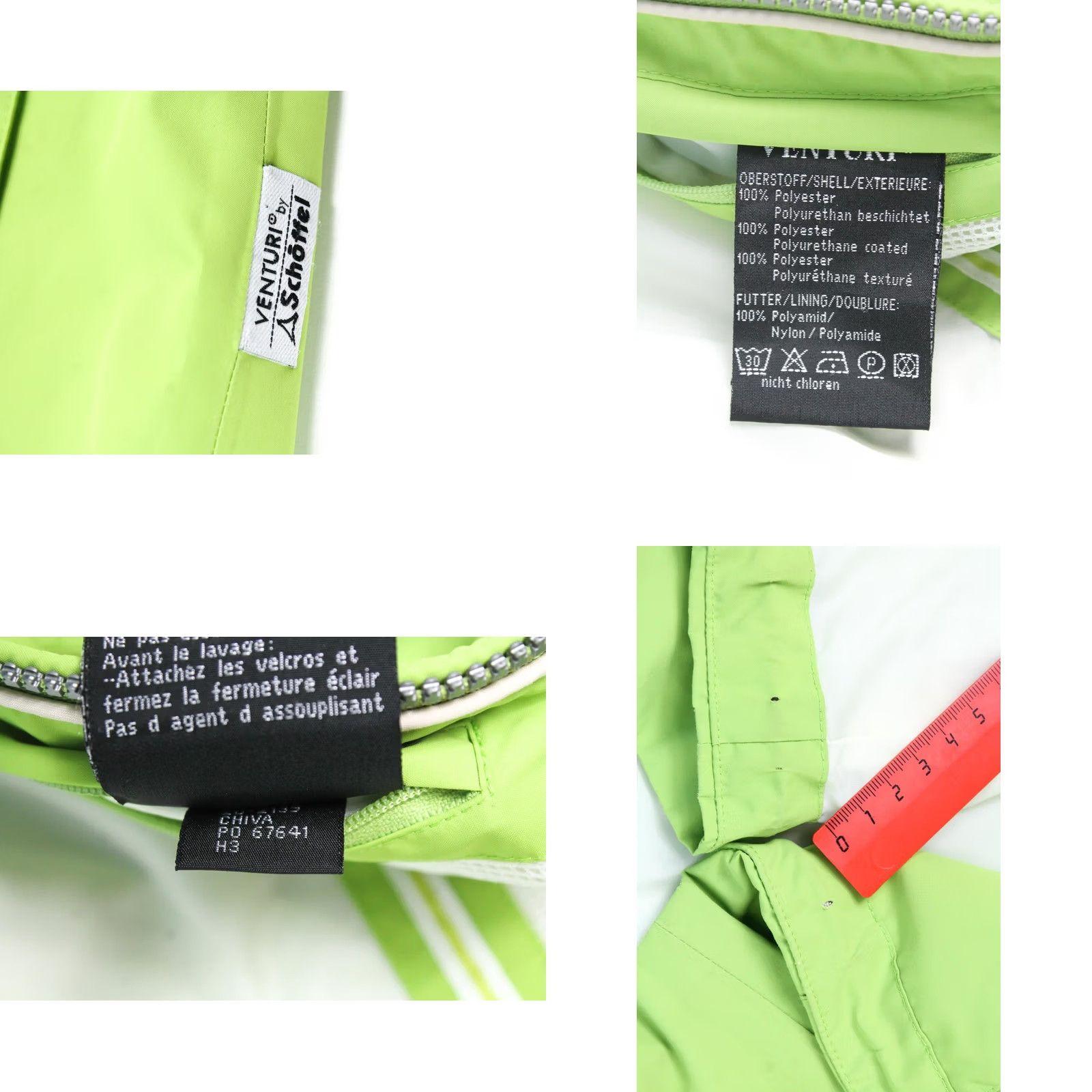 Vintage SCHOFFEL Venturi Chiva Jacket Women UK 8 Hidden Hood Light Green Jacket Size M / US 6-8 / IT 42-44 - 8 Thumbnail
