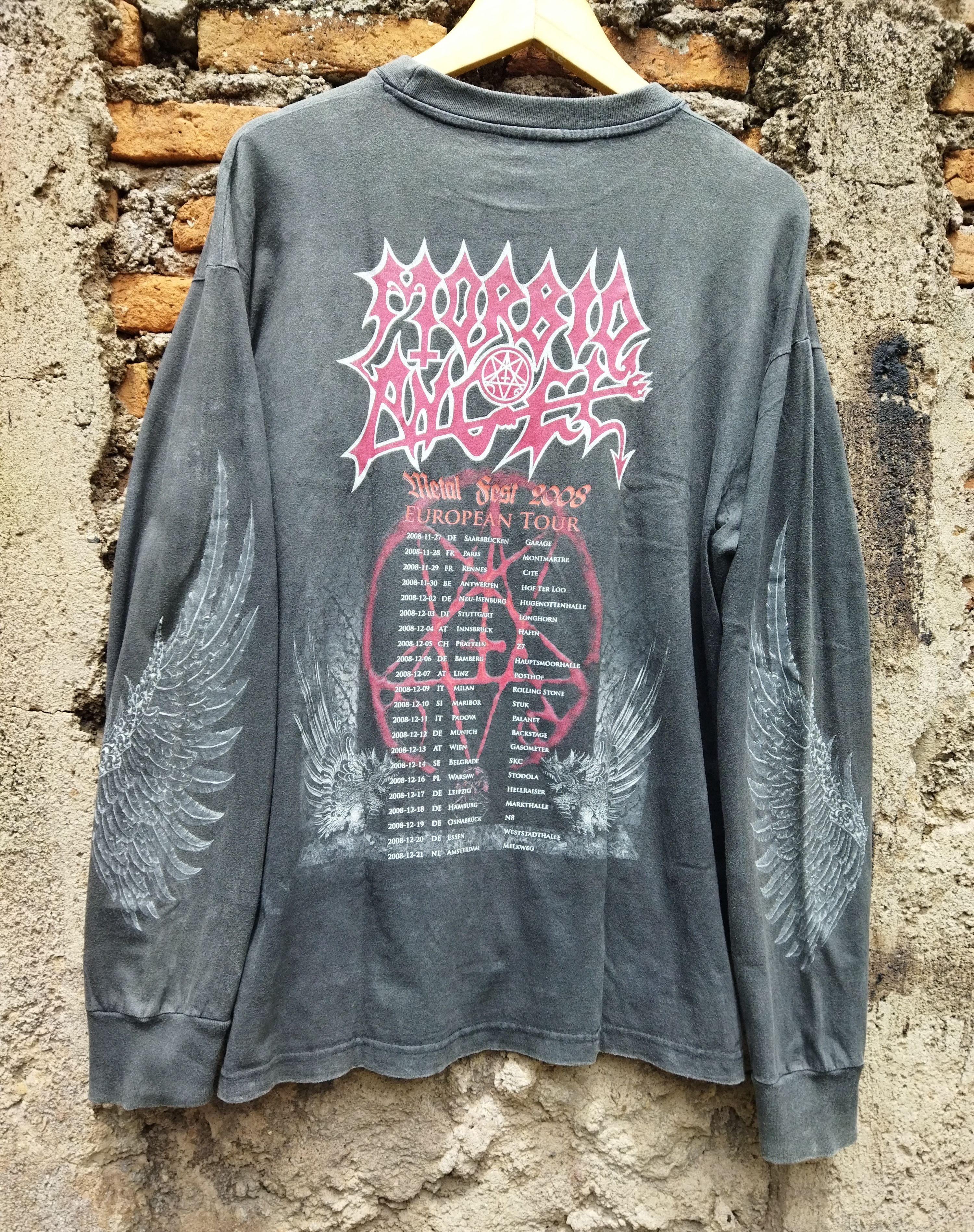 Band Tees Sick 🔥 MORBID ANGEL Metal Fest 2008 European tour 4 side Size US L / EU 52-54 / 3 - 2 Thumbnail