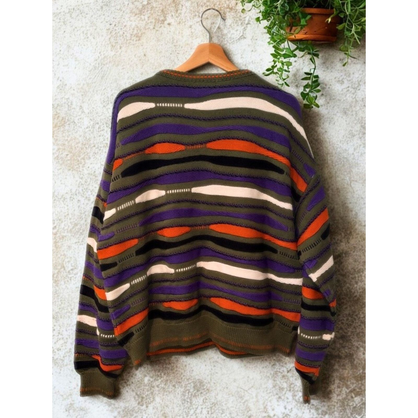 Other Monsuri Coogi Style 3D Knit Sweater XL VTG USA 100% Cotton Size US XL / EU 56 / 4 - 3 Thumbnail