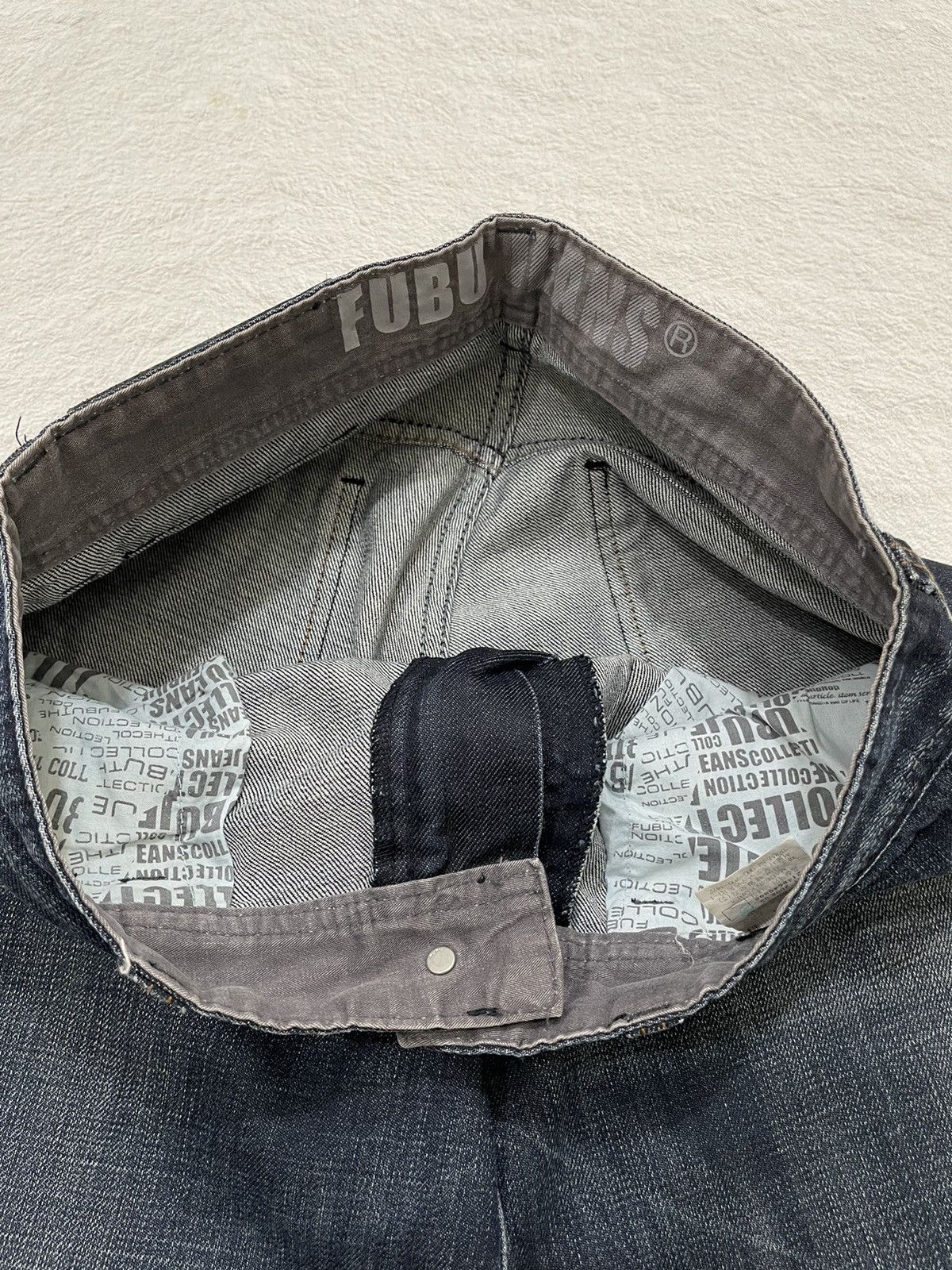 Fubu 2000s Japanese Fubu Indigo Denim Bordir Printed Hysteric Y2K Size US 30 / EU 46 - 5 Thumbnail