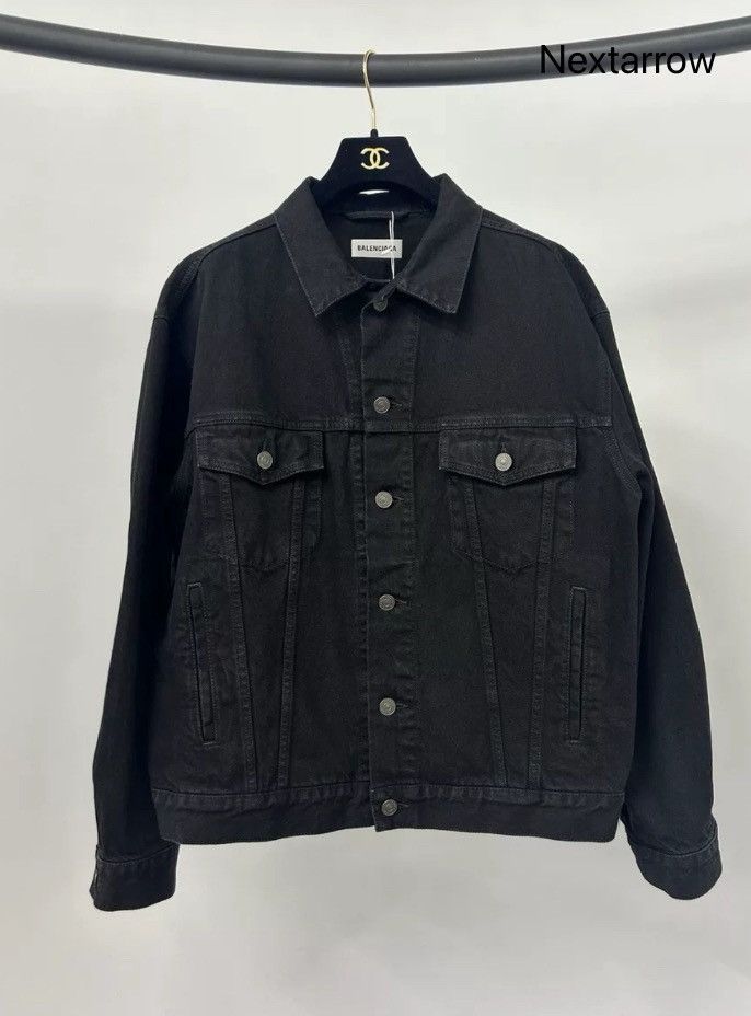 Balenciaga Balenciaga black big logo denim jacket2412-Nextarrow Size US S / EU 44-46 / 1 - 1 Thumbnail