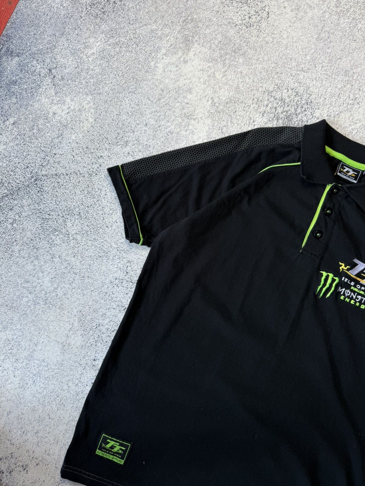 Vintage Vintage Polo Monster Energy Isle of Man TT Moto Racing USA Size US L / EU 52-54 / 3 - 6 Thumbnail