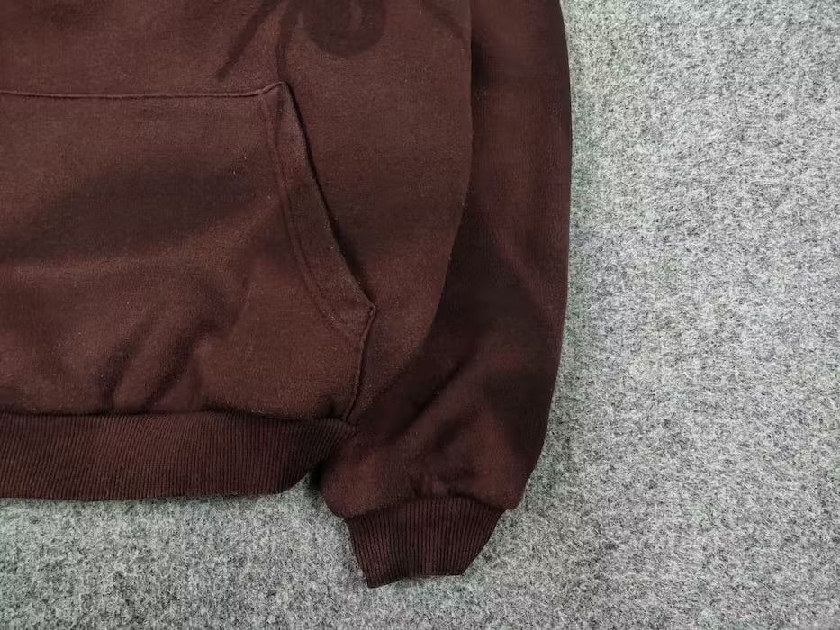 Japanese Brand 💀 Vintage 90's Sun Faded Silhouette Boxy Brown Blank Hoodie Size US M / EU 48-50 / 2 - 10 Thumbnail