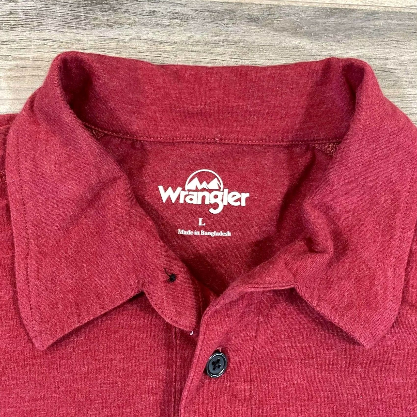 Wrangler Wrangler Polo Shirt Mens L Red Short Sleeve Collared Rugby Cotton Outdoor Men Size US L / EU 52-54 / 3 - 3 Thumbnail