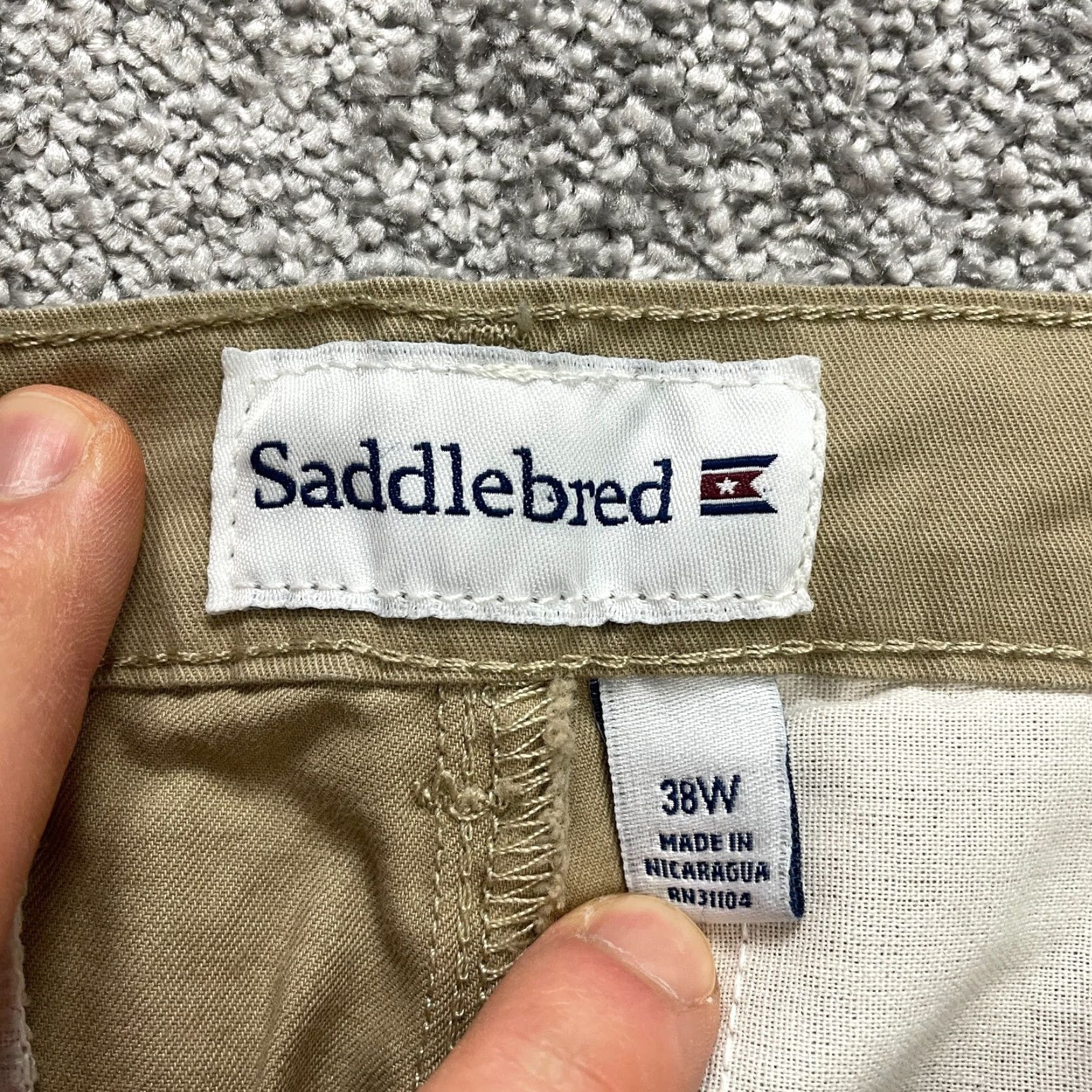 Vintage Saddlebred Chino Shorts Womens 38 W Brown Cotton Casual Bermuda 8" Inseam Womens Size 25" / US 0 / IT 36 - 7 Thumbnail