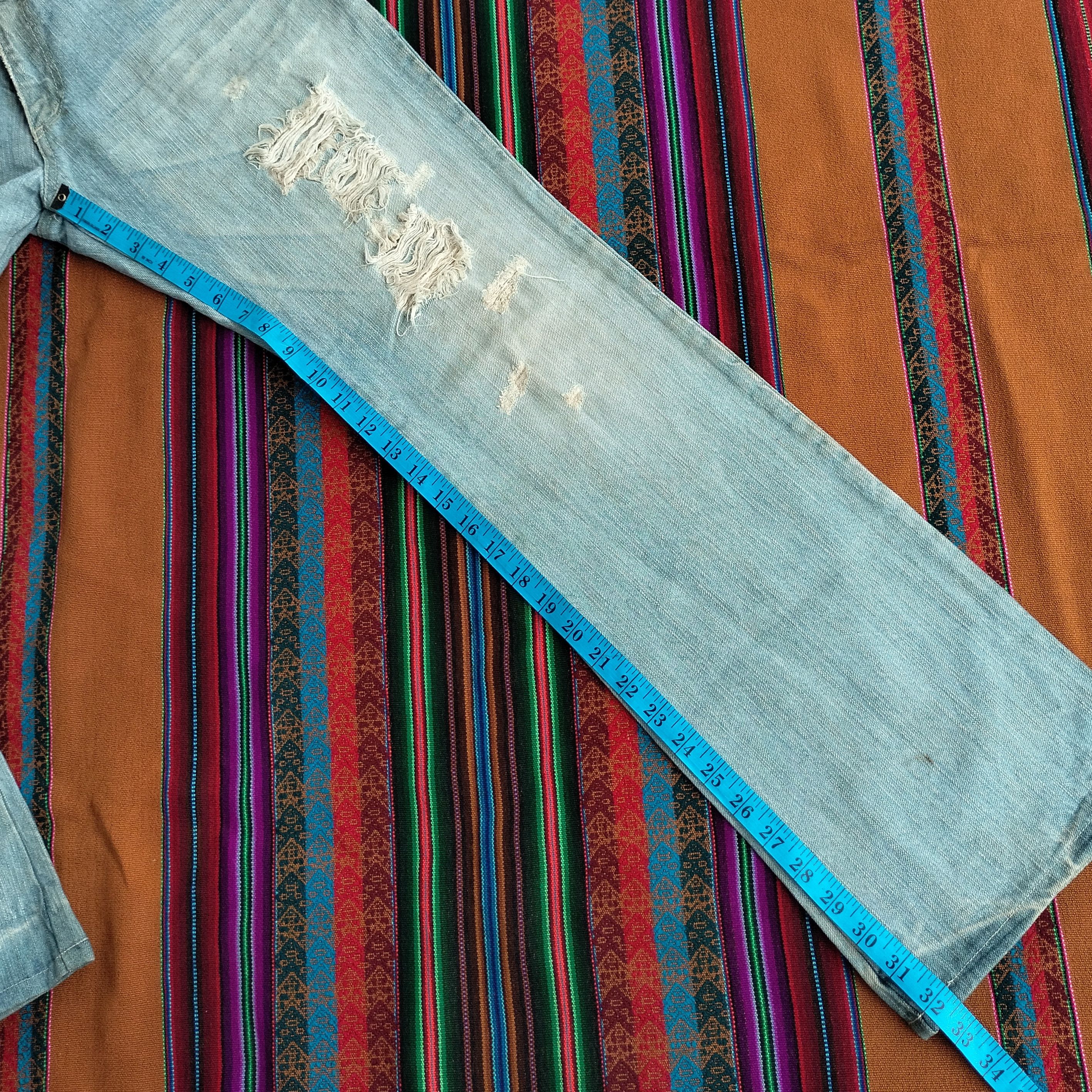 Le Grande Bleu (L.G.B.) mud wash distressed flare denim Size US 34 / EU 50 - 23 Thumbnail