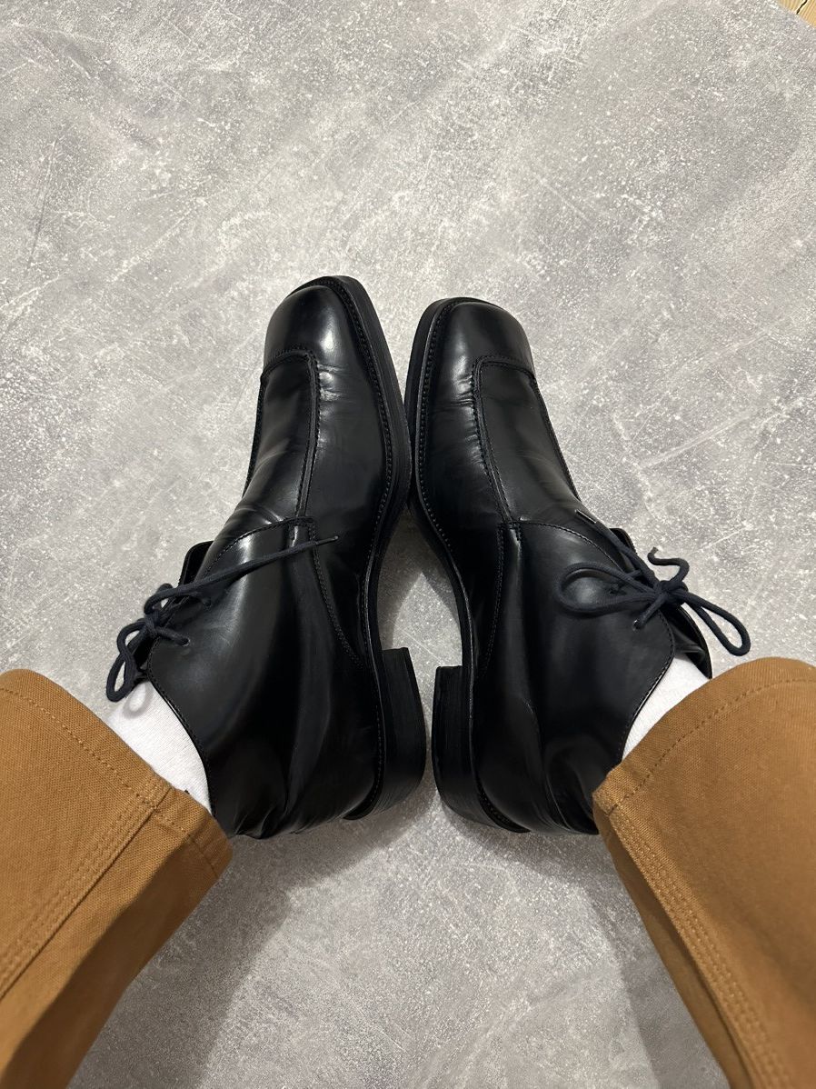 Vintage 80’s Vintage classic square toe leather boots Size US 12 / EU 45 - 6 Thumbnail