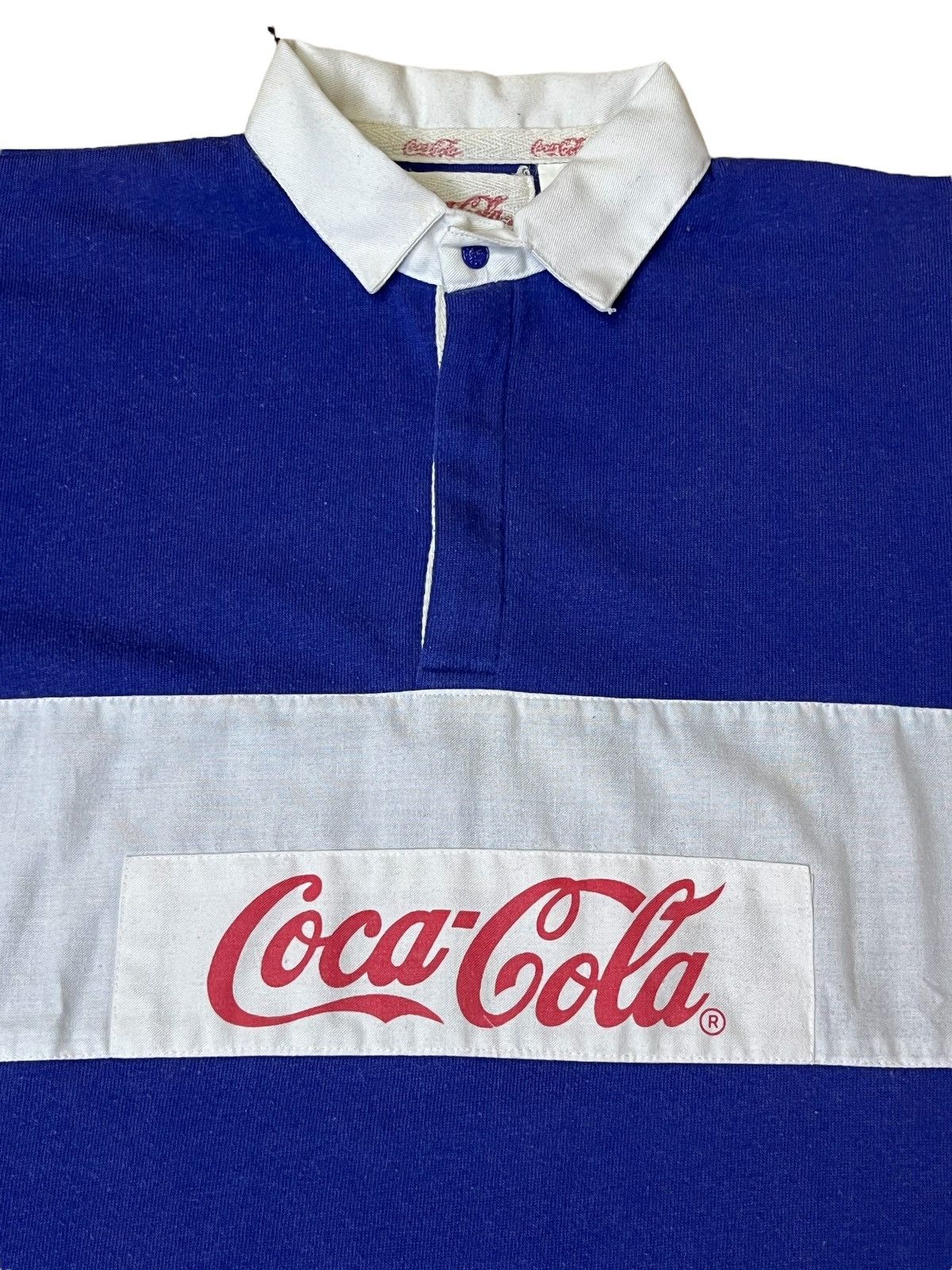Coca Cola VINTAGE KIDS COCA COLA RUGBY SHORT SLEEVE SHIRT Size US XXS / EU 40 - 3 Thumbnail