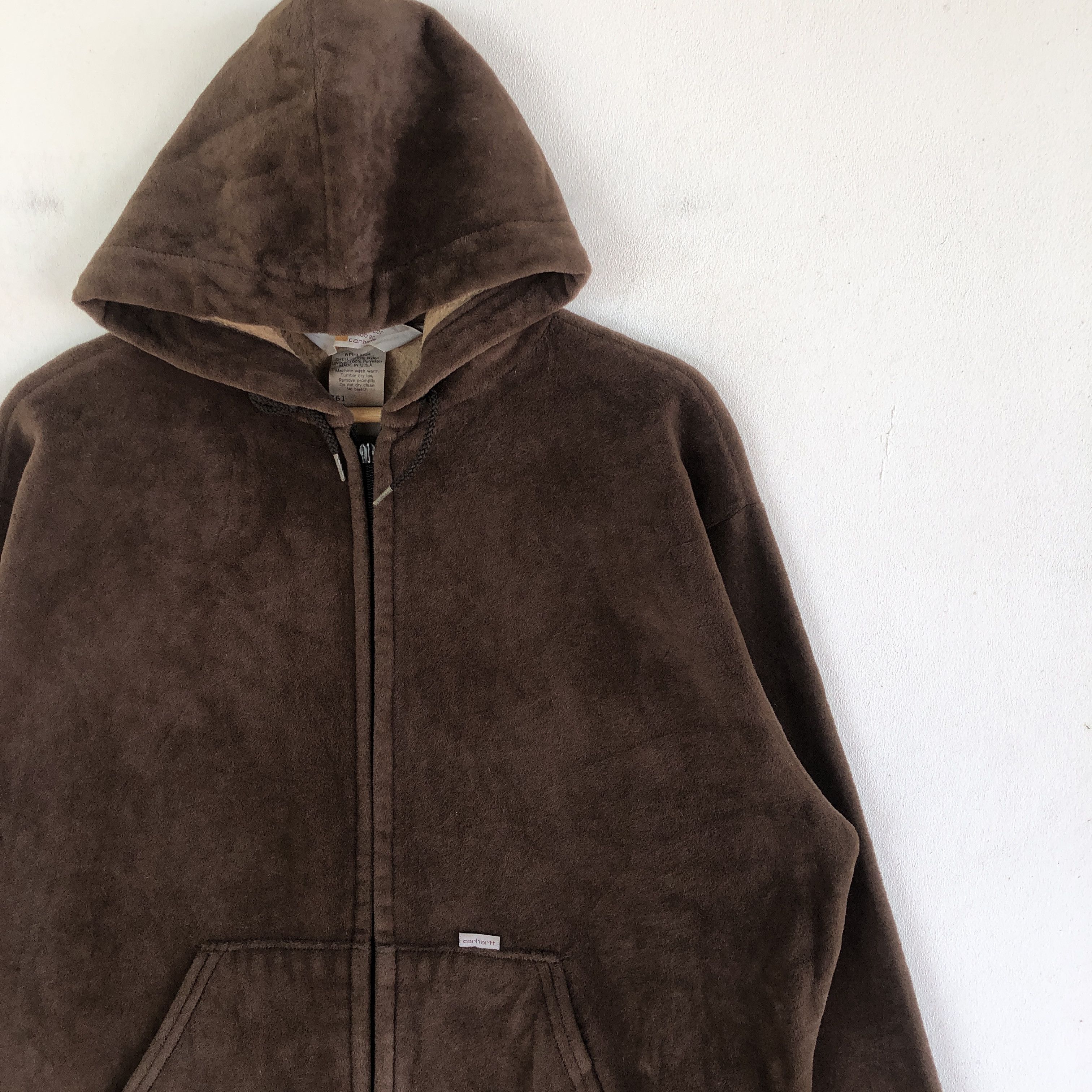 Carhartt × Carhartt Wip × Vintage Vintage 80s Carhartt Sweater Hoodie Zipper Sweatshirt Size US L / EU 52-54 / 3 - 4 Thumbnail