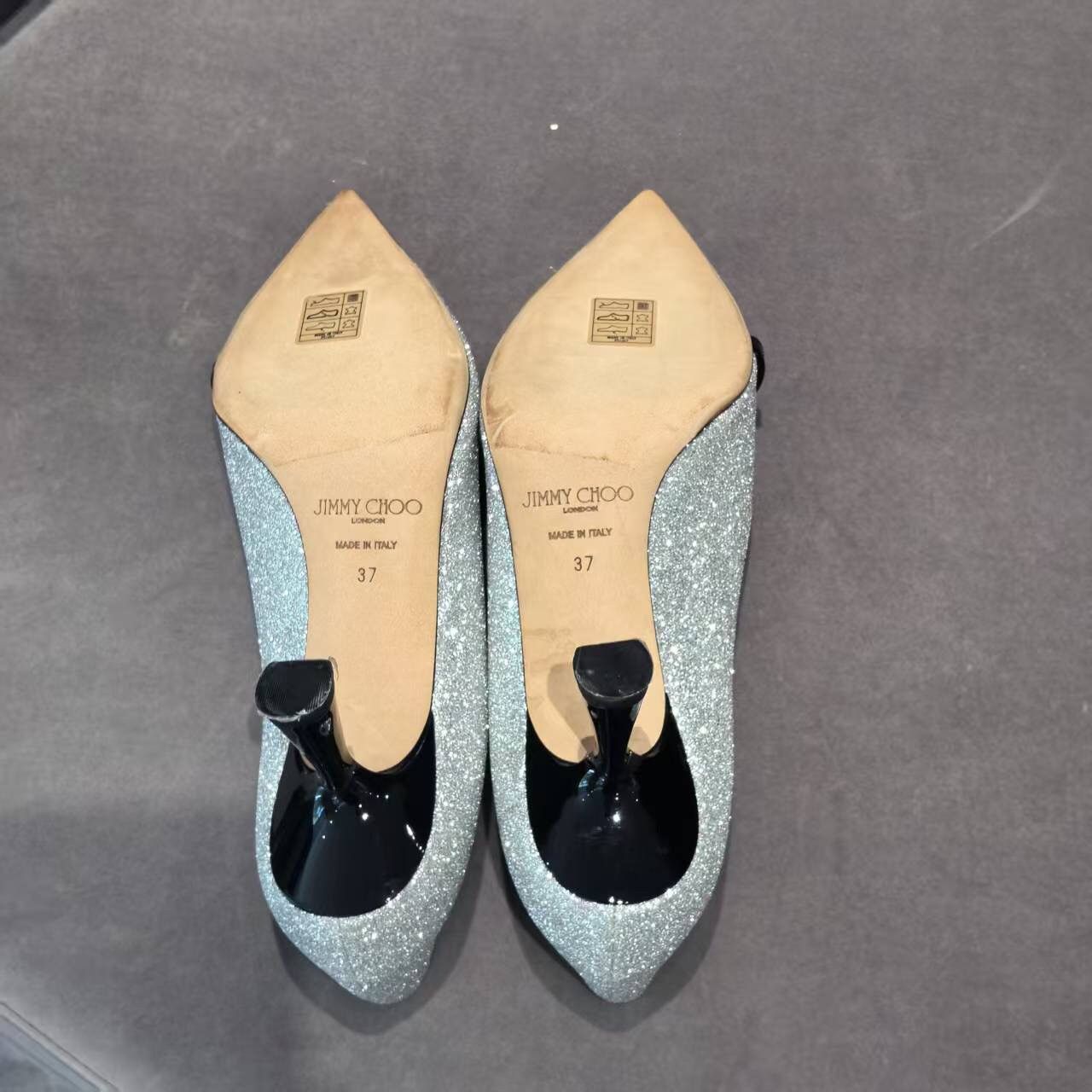 Jimmy Choo Like new Jimmy Choo LN ROSALIA 65 - Sliverblack, 37 Size US 7 / IT 37 - 5 Thumbnail