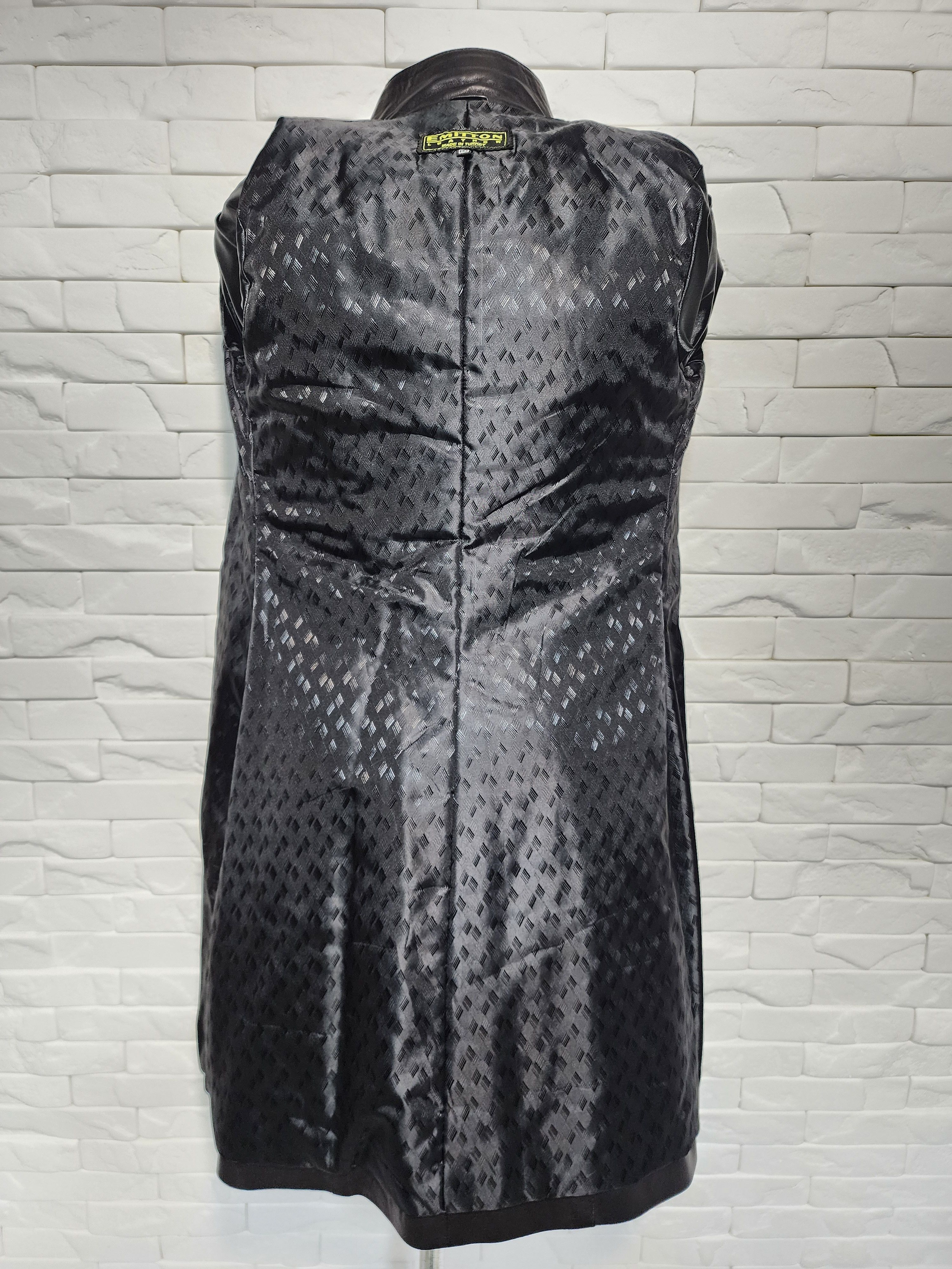 Genuine Leather Black Genuine Leather Jacket: Long Stylish Women's Coat Size S / US 4 / IT 40 - 9 Thumbnail
