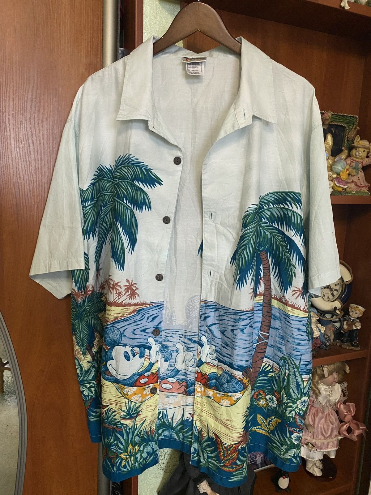 Disney Vintage Disney Mickey Mouse Hang Loose Hawaiian Shirt XXL Size US XXL / EU 58 / 5 - 3 Thumbnail
