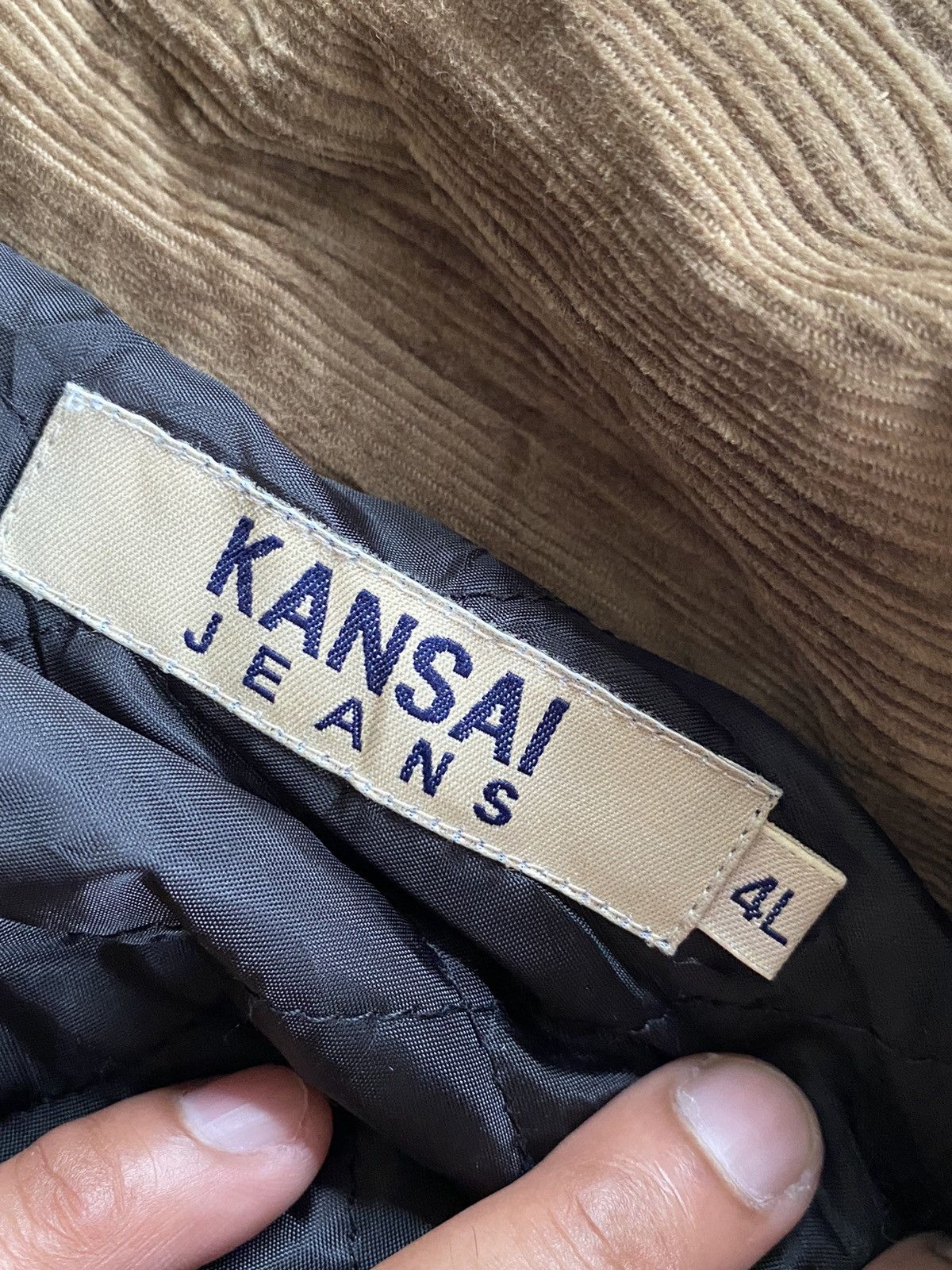 Japanese Brand × Kansai Yamamoto Vtg Kansai Jeans Corduroy Jacket Size US XL / EU 56 / 4 - 8 Thumbnail