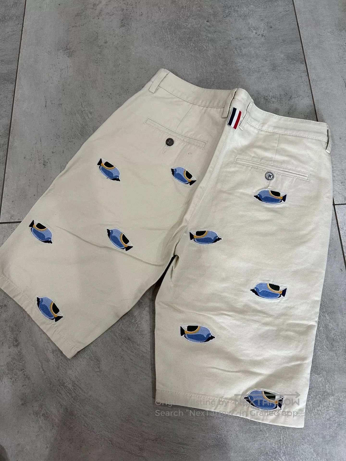 Thom Browne Thom Browne Men's Embroidered Shorts. Size US 32 / EU 48 - 8 Thumbnail